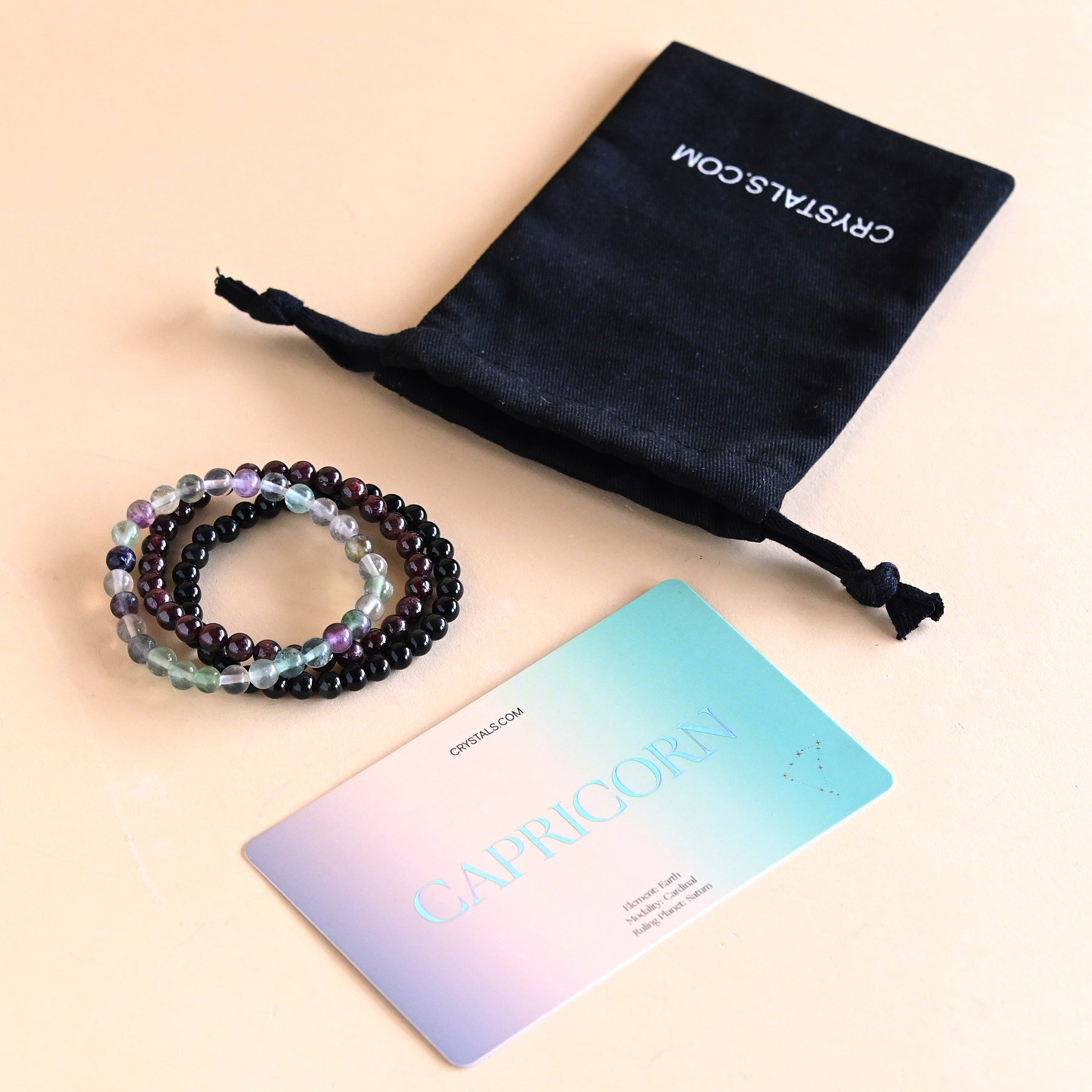 CRYSTALS.COM Capricorn Bracelet Trio
