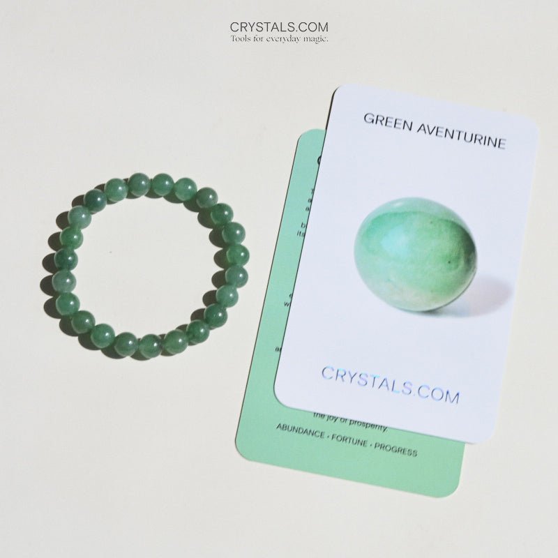 CRYSTALS.COM Green Aventurine Bracelet - LUCK