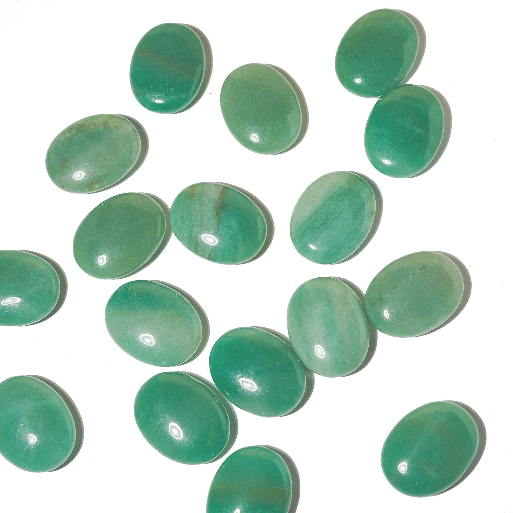 CRYSTALS.COM Green Aventurine Palm Stone