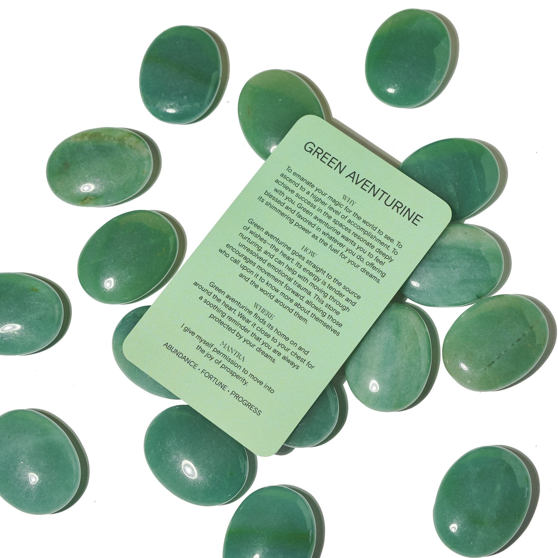 CRYSTALS.COM Green Aventurine Palm Stone