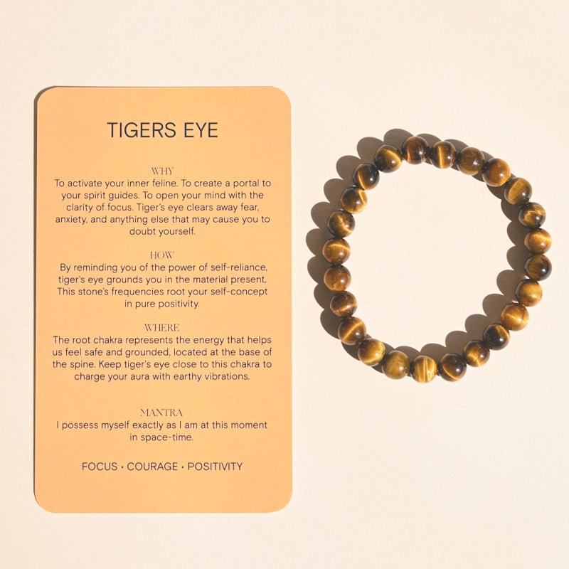 CRYSTALS.COM Tiger’s Eye Bracelet - COURAGE + JOY