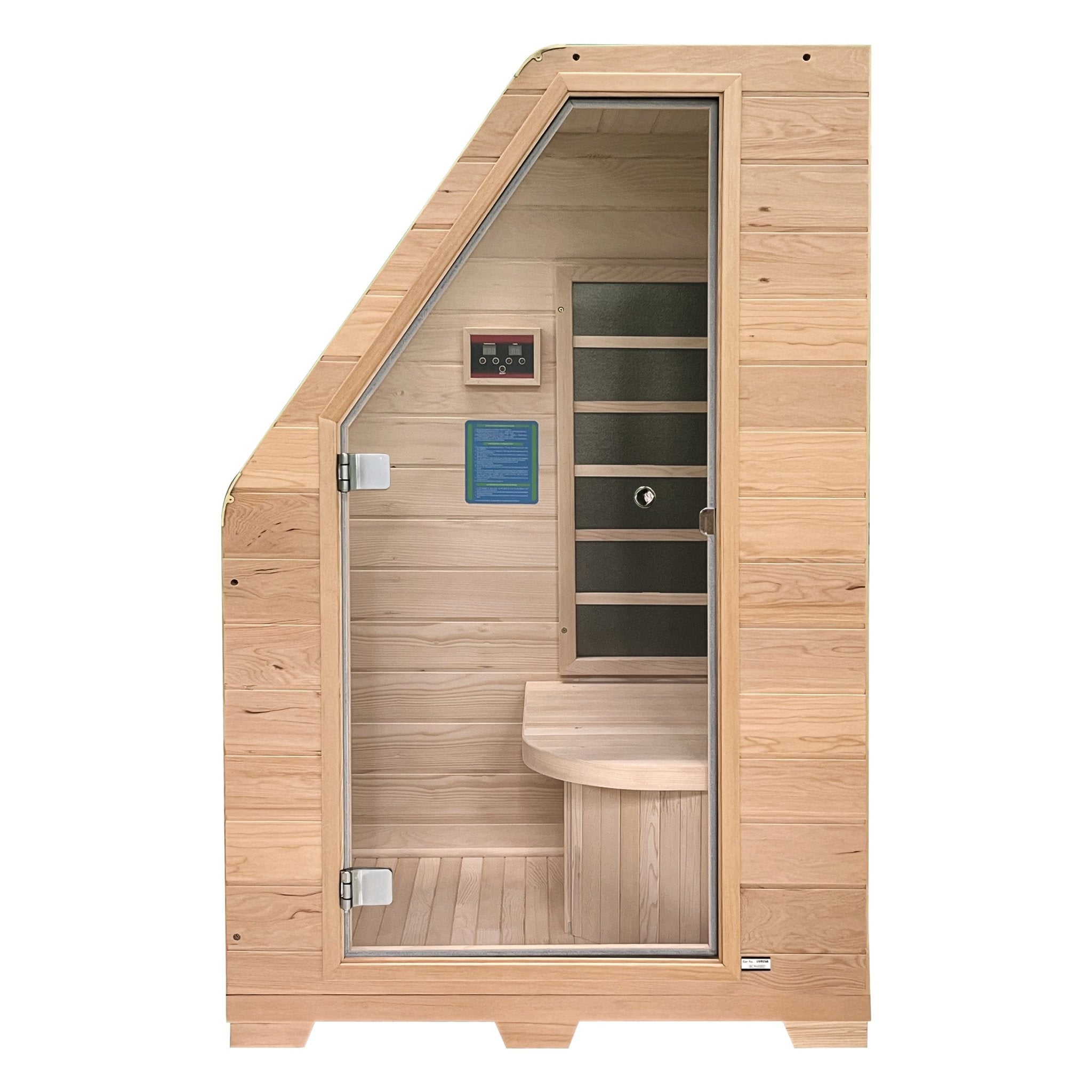 Durasage Health 1 - Person Carbon Infrared Sauna - Canadian Hemlock Wooden Sauna - 760 Watts