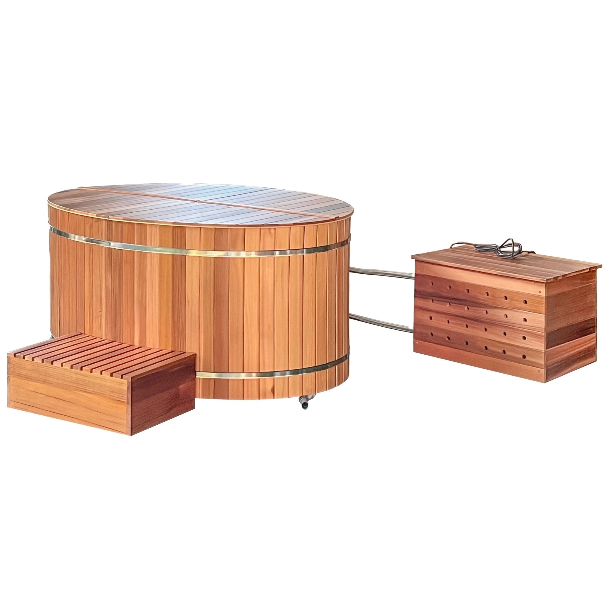 Durasage Health Durasage Cold Plunge Ice Bathtub, Stainless Steel Liner, Ozone Sanitation, Filtration System, 32 - 104 Degrees, 1300W Chiller and Heater