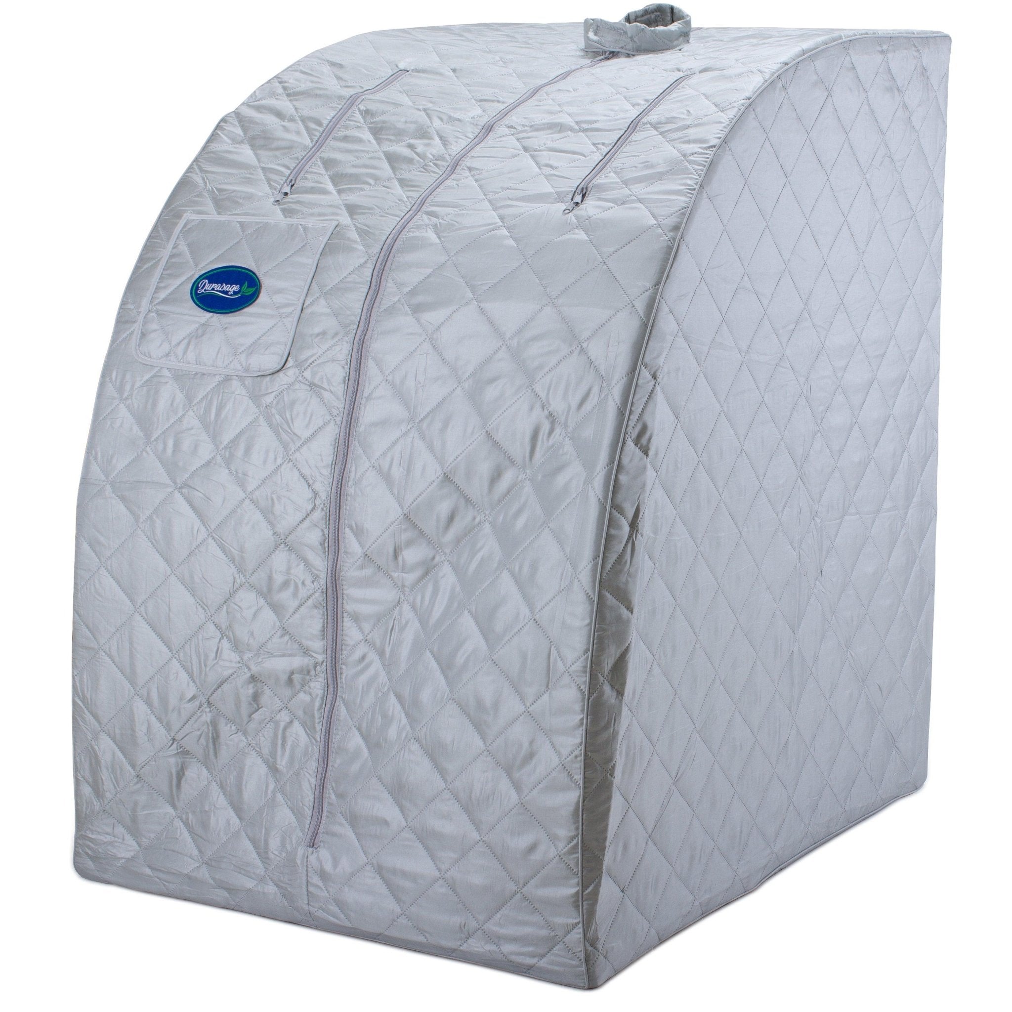 Durasage Health Durasage Lightweight Portable Personal Steam Sauna Spa for Relaxation at Home, 60 Minute Timer, 800 Watt Steam Generator, Chair Included - Silver