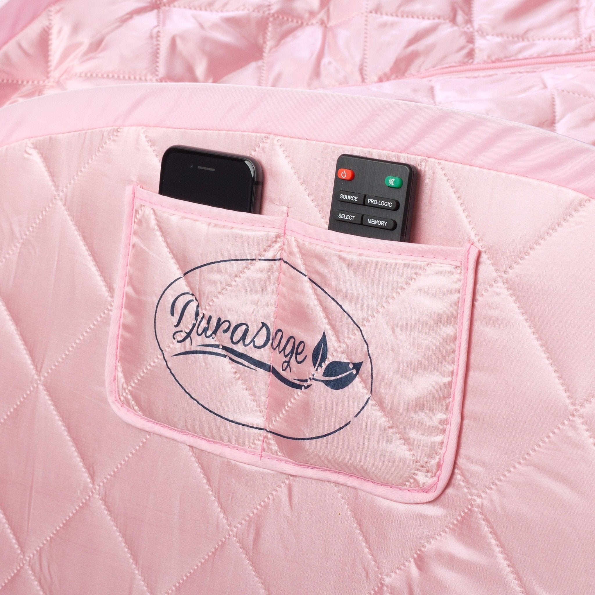 Durasage Health Durasage Personal Foldable Steam Sauna for Relaxation at Home, 60 Minute Timer, 800 Watt Steam Generator, Chair Included - Light Pink