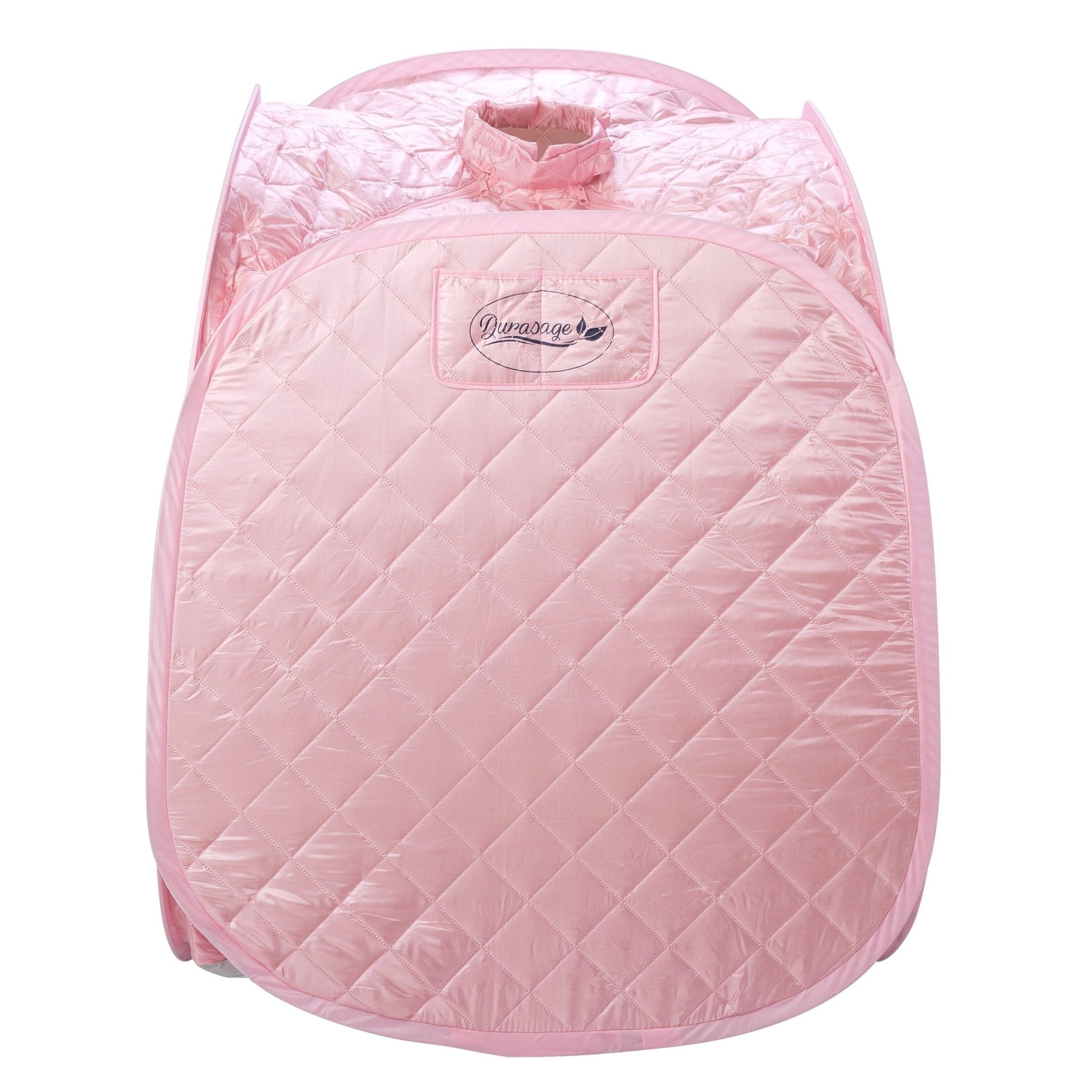 Durasage Health Durasage Personal Foldable Steam Sauna for Relaxation at Home, 60 Minute Timer, 800 Watt Steam Generator, Chair Included - Light Pink