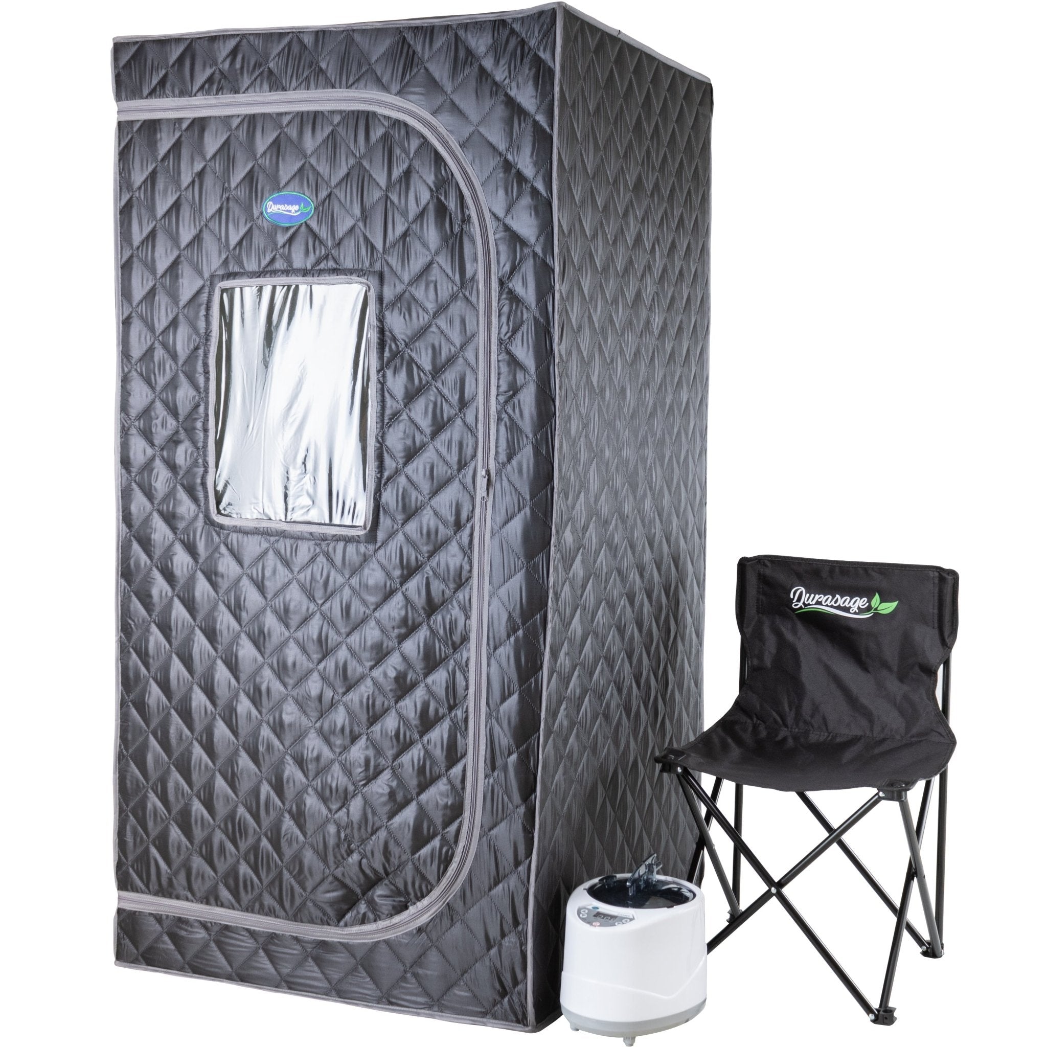 Durasage Health Durasage Portable Full Body Steam Sauna for at Home | 1200W 2.6L Steam Generator Including Remote Control | Portable Chair (1 - Person)