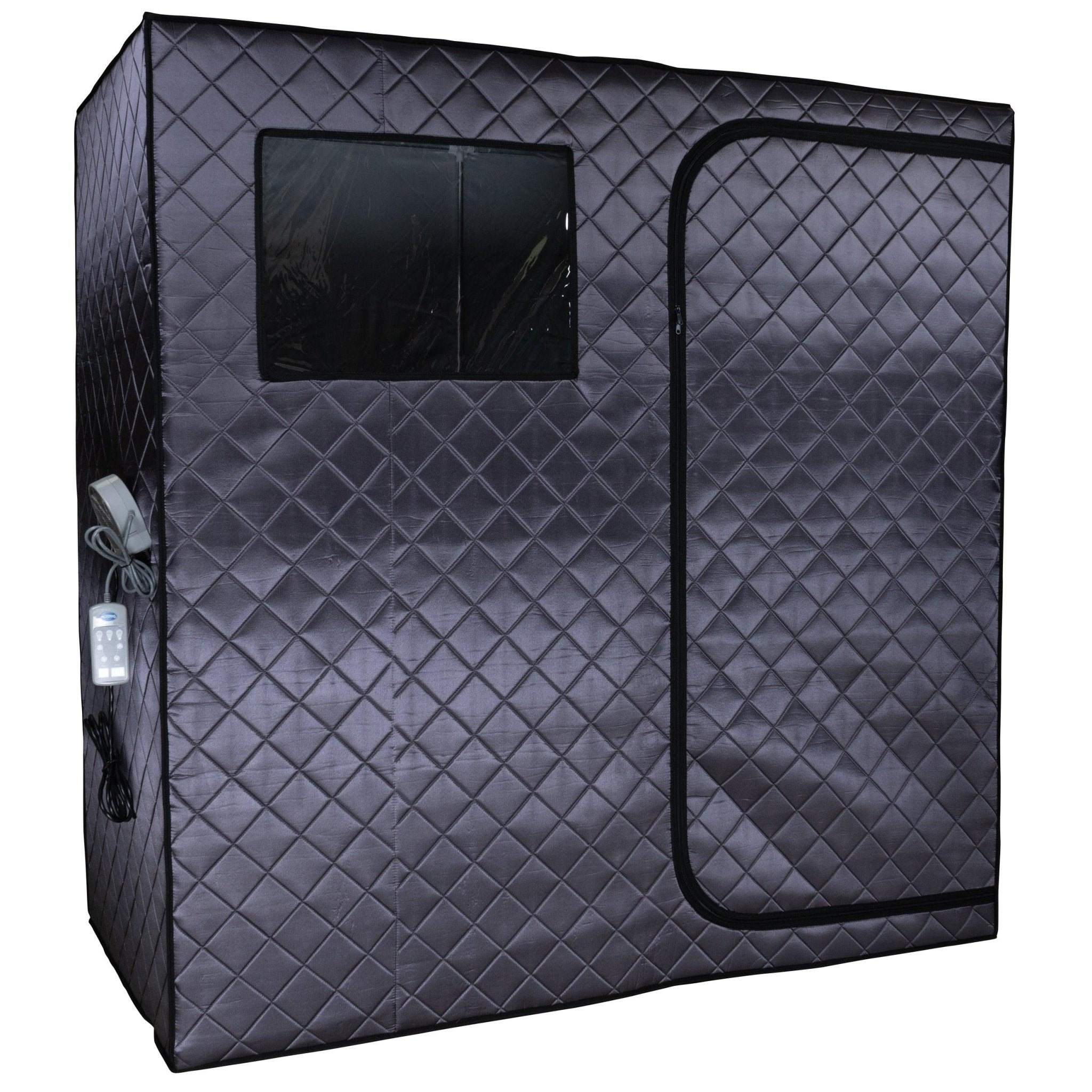 Durasage Health Durasage Portable Full Size Infrared Sauna for at Home | Ultra Low EMF Infrared | LED Lighting, Heating Foot Pad, Ceramic Heat Fan (2 - Person)