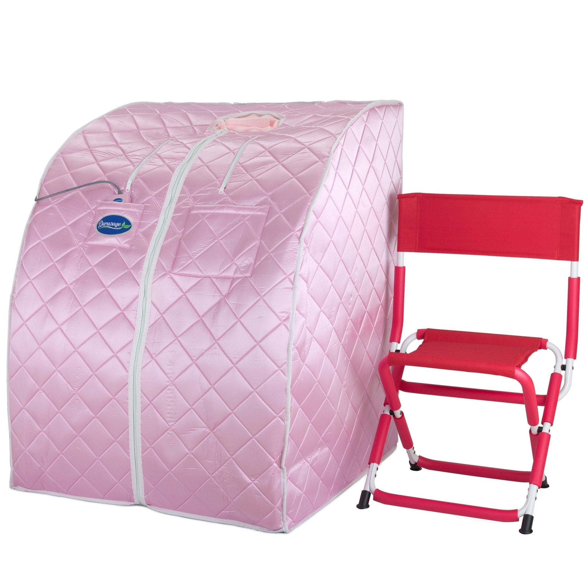 Durasage Health Large Portable Low EMF Negative Ion Indoor Sauna with Chair and Heated Footpad Included