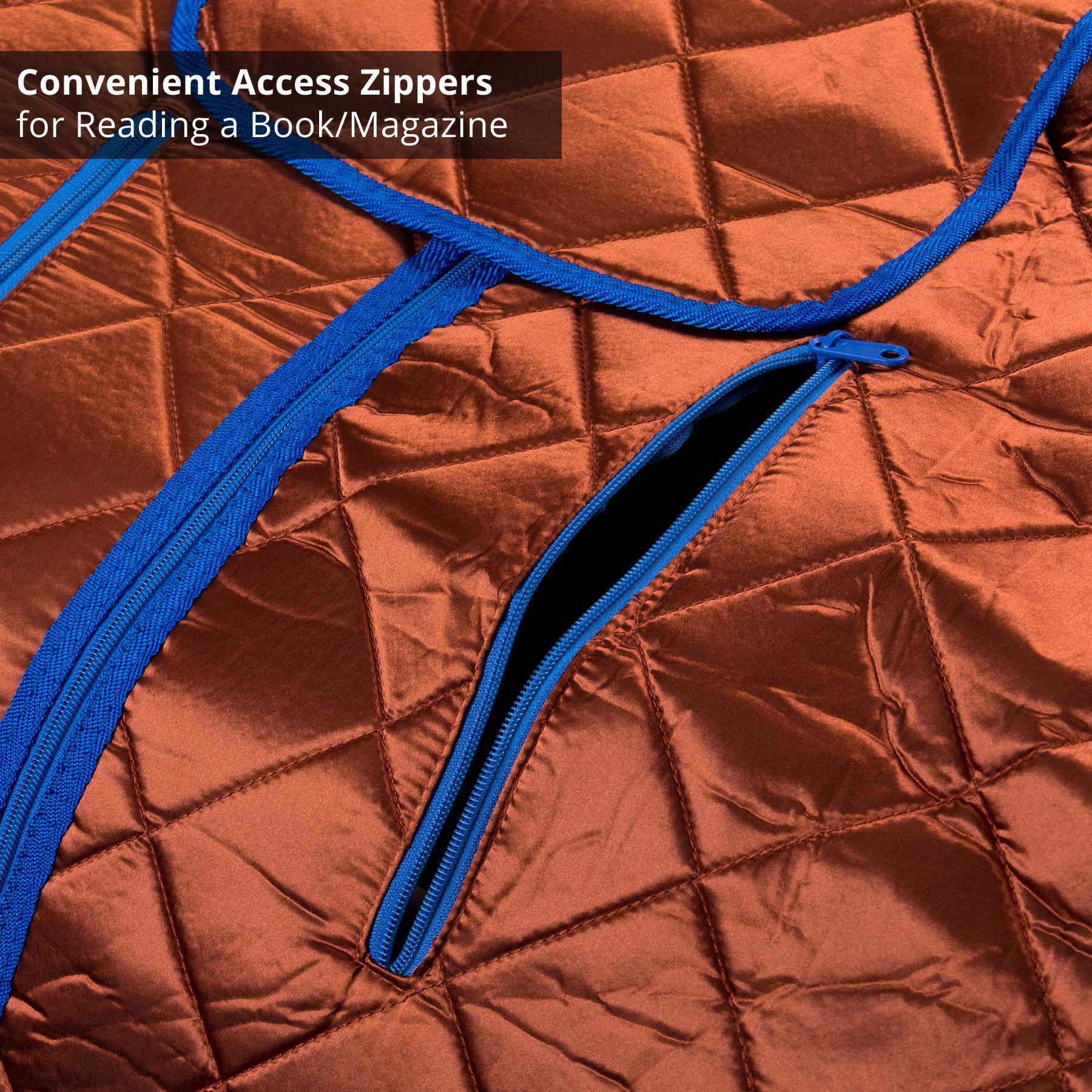 Durasage Health Large Portable Low EMF Negative Ion Indoor Sauna with Chair and Heated Footpad Included - Copper