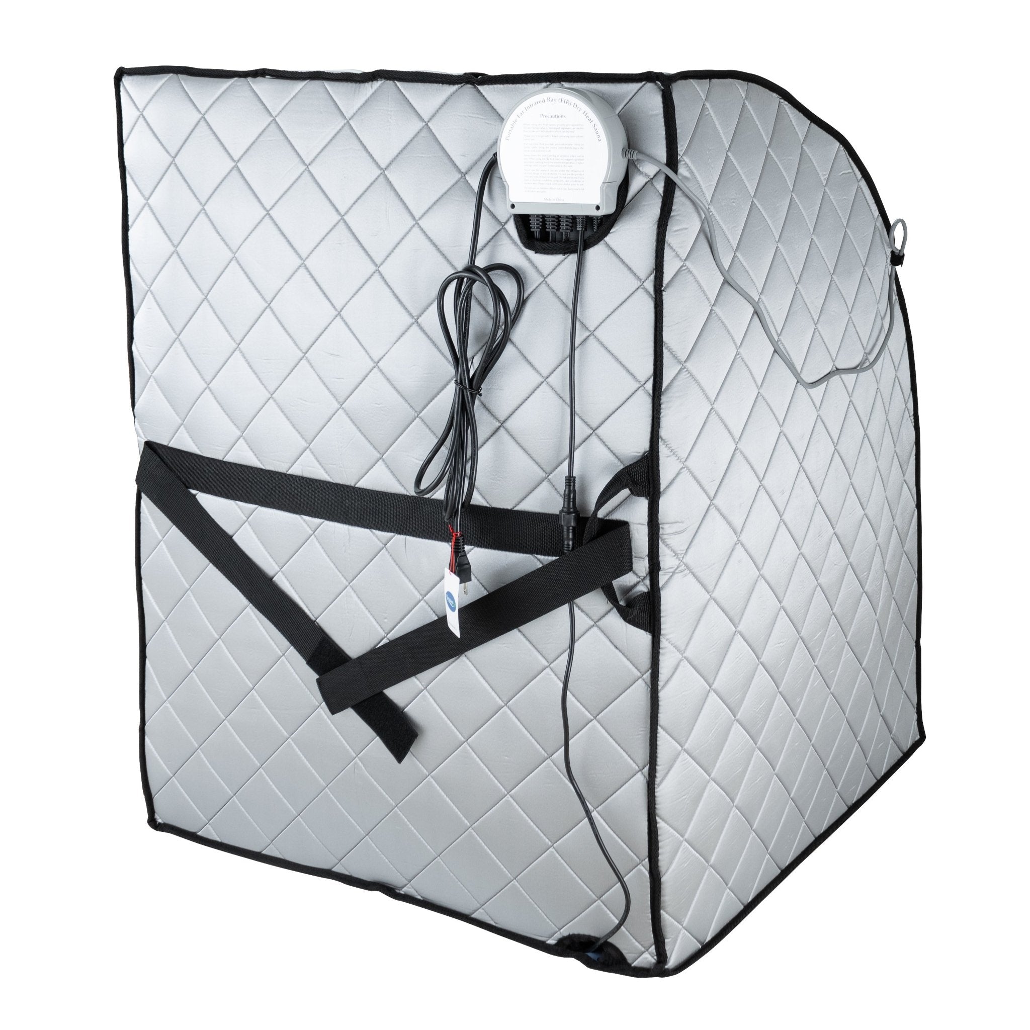 Durasage Health Large Portable Low EMF Negative Ion Indoor Sauna with Chair and Heated Footpad Included - Silver