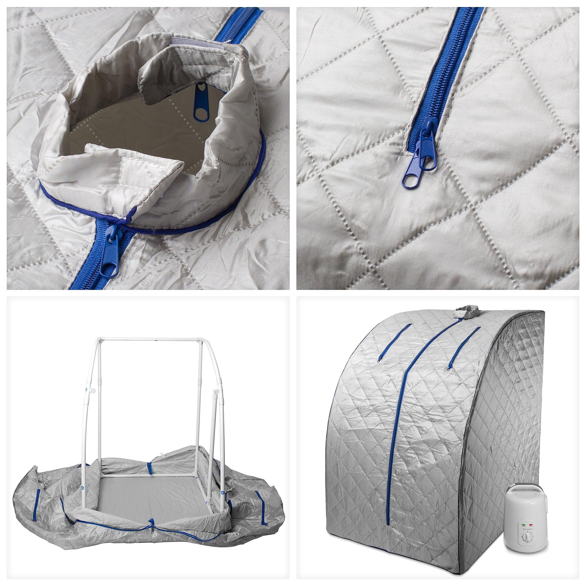 Durasage Health Lightweight Personal Steam Sauna for Weight Loss, Detox & Relaxation, 60 Minute Timer - Blue