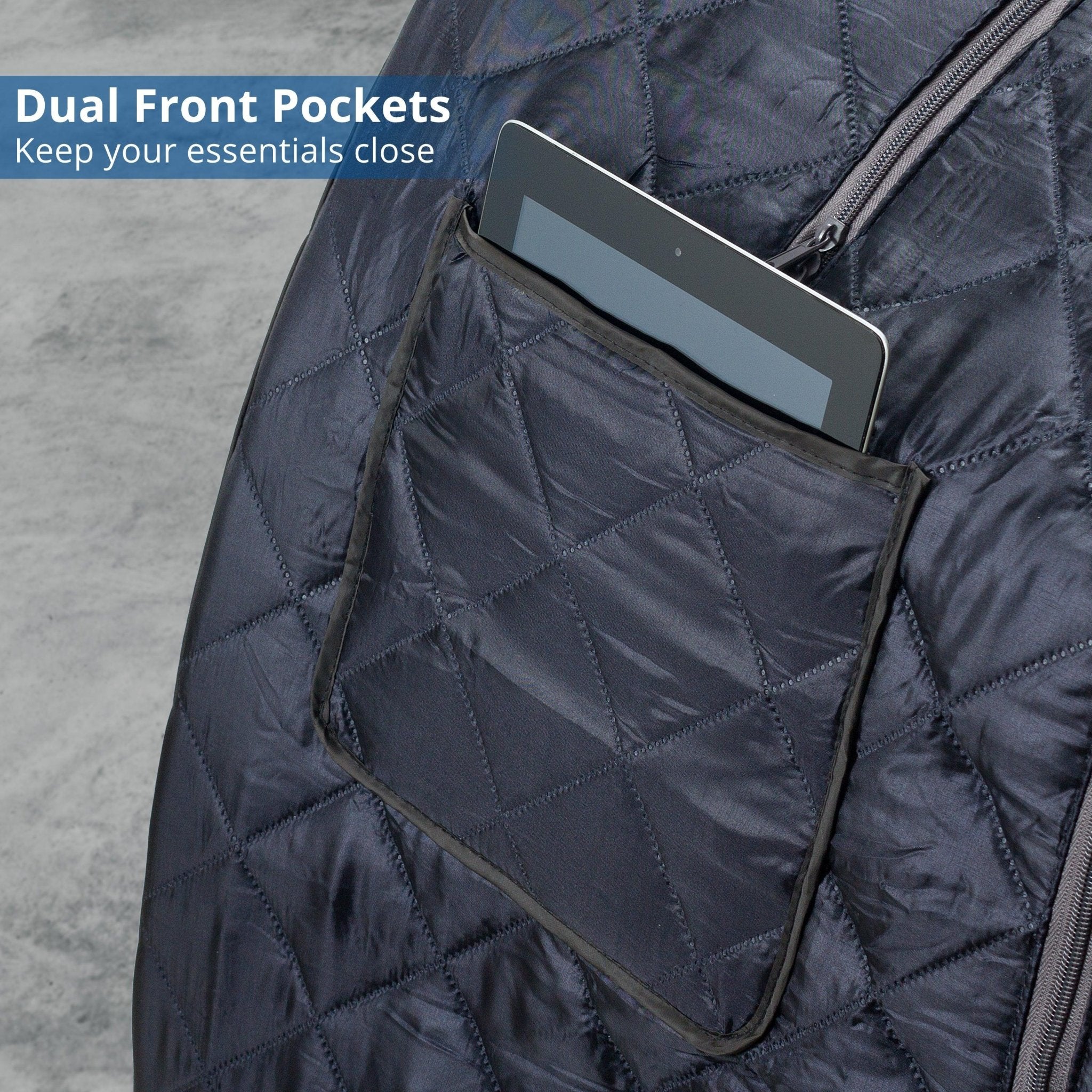 Durasage Health Oversized Portable Steam Sauna for Weight Loss, Detox & Relaxation at Home, Chair Included - Dark Blue