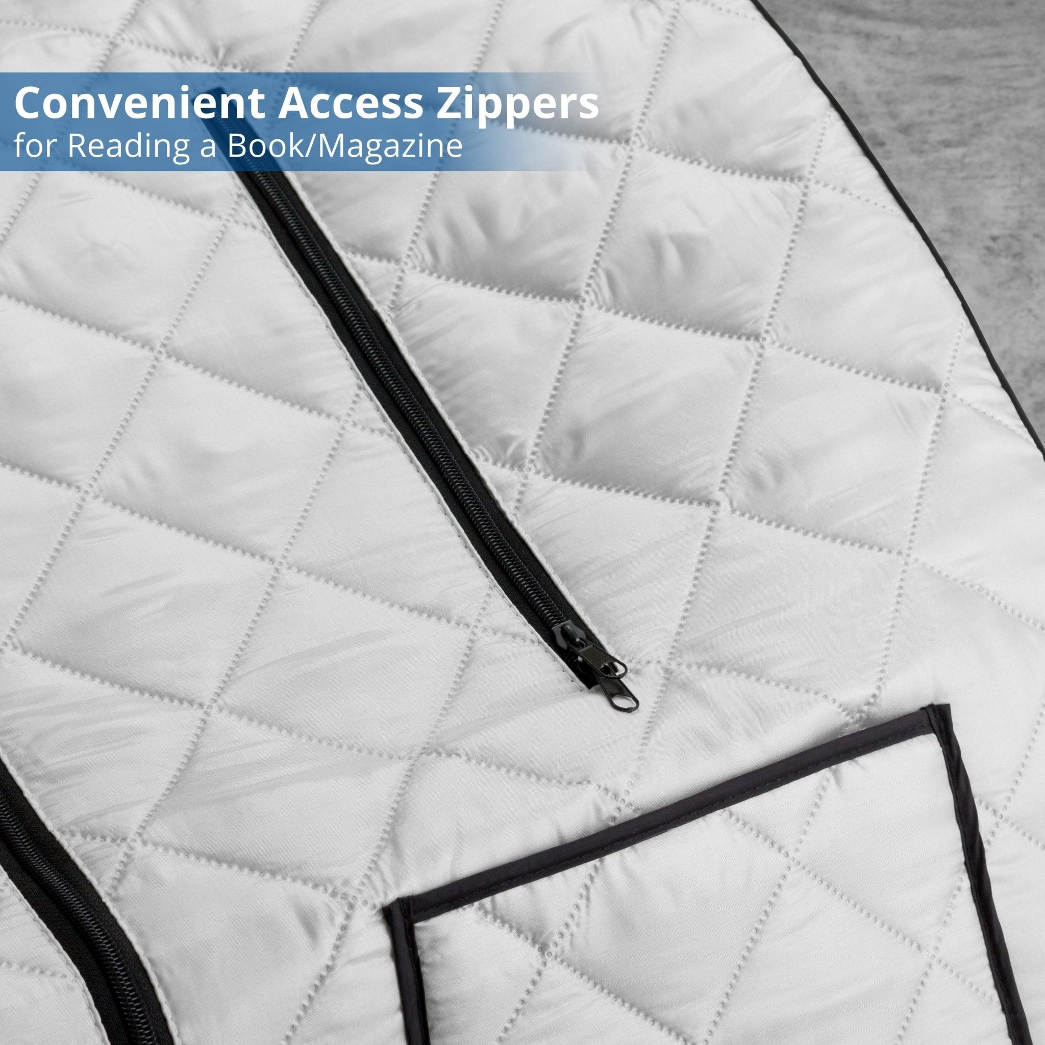 Durasage Health Oversized Portable Steam Sauna for Weight Loss, Detox & Relaxation at Home, Chair Included - Silver