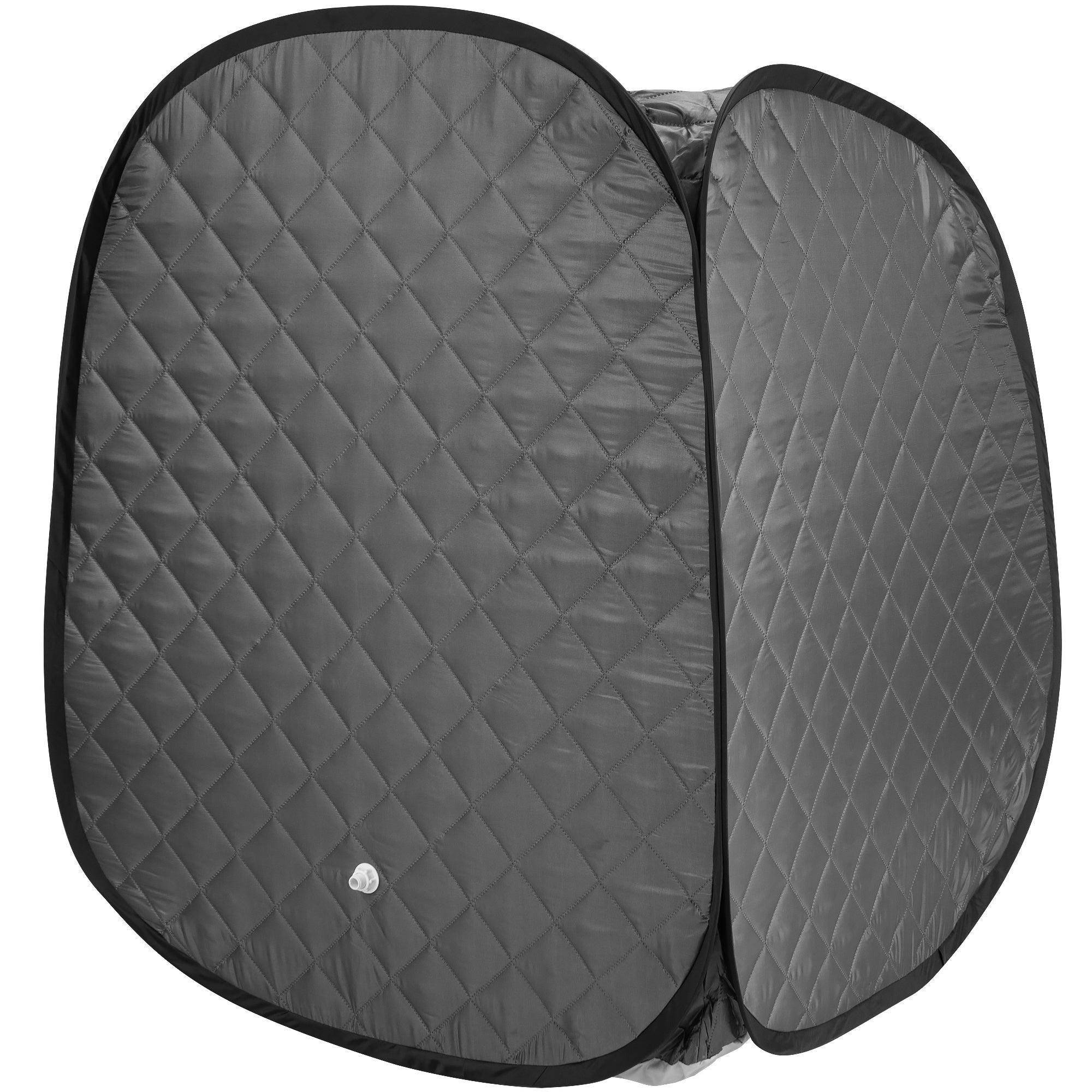 Durasage Health Personal Foldable Steam Sauna for Weight Loss, Detox, Relaxation at Home, 60 Minute Timer, 800 Watt Steam Generator, Chair Included (Gray)