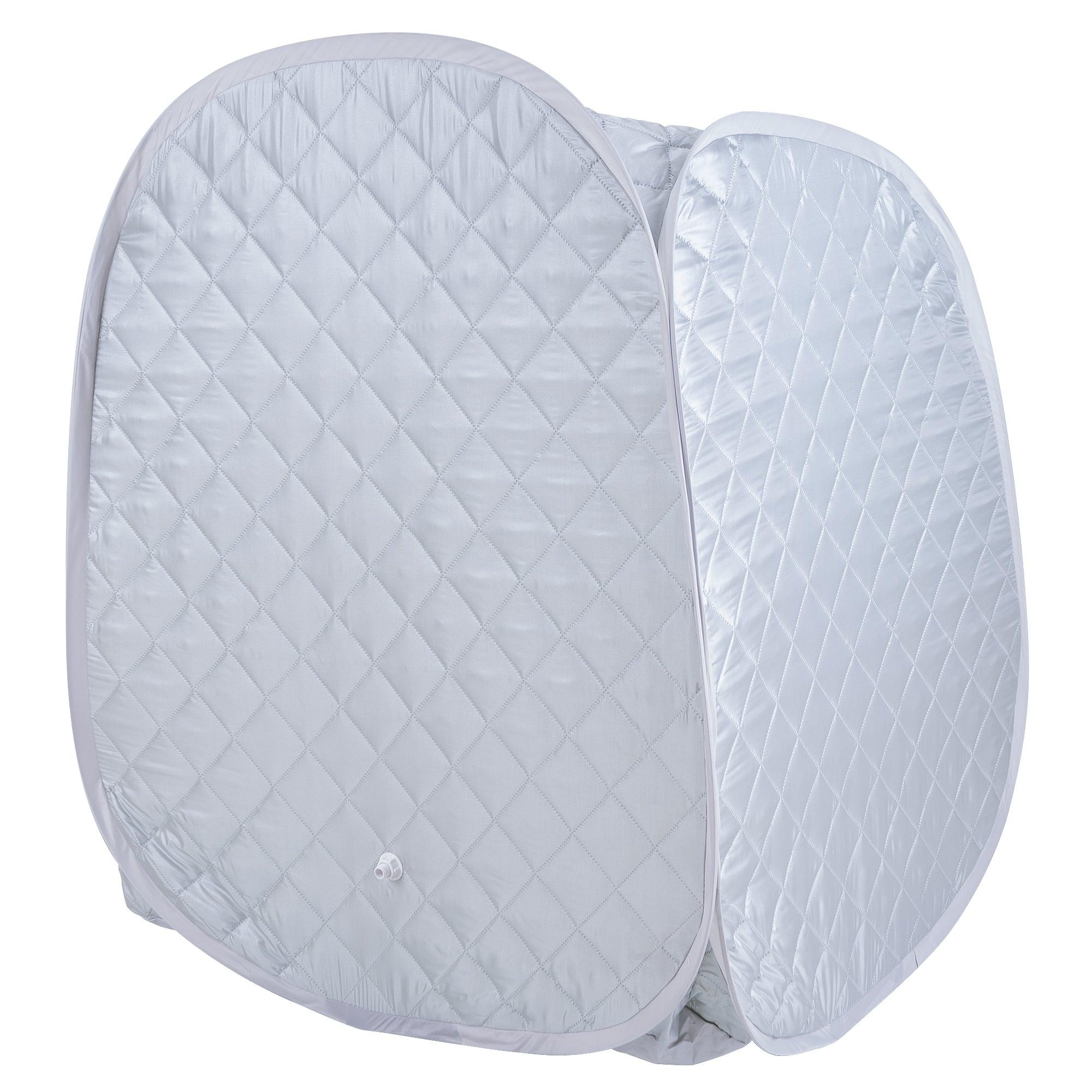 Durasage Health Personal Foldable Steam Sauna for Weight Loss, Detox, Relaxation at Home, 60 Minute Timer, 800 Watt Steam Generator, Chair Included (Silver)