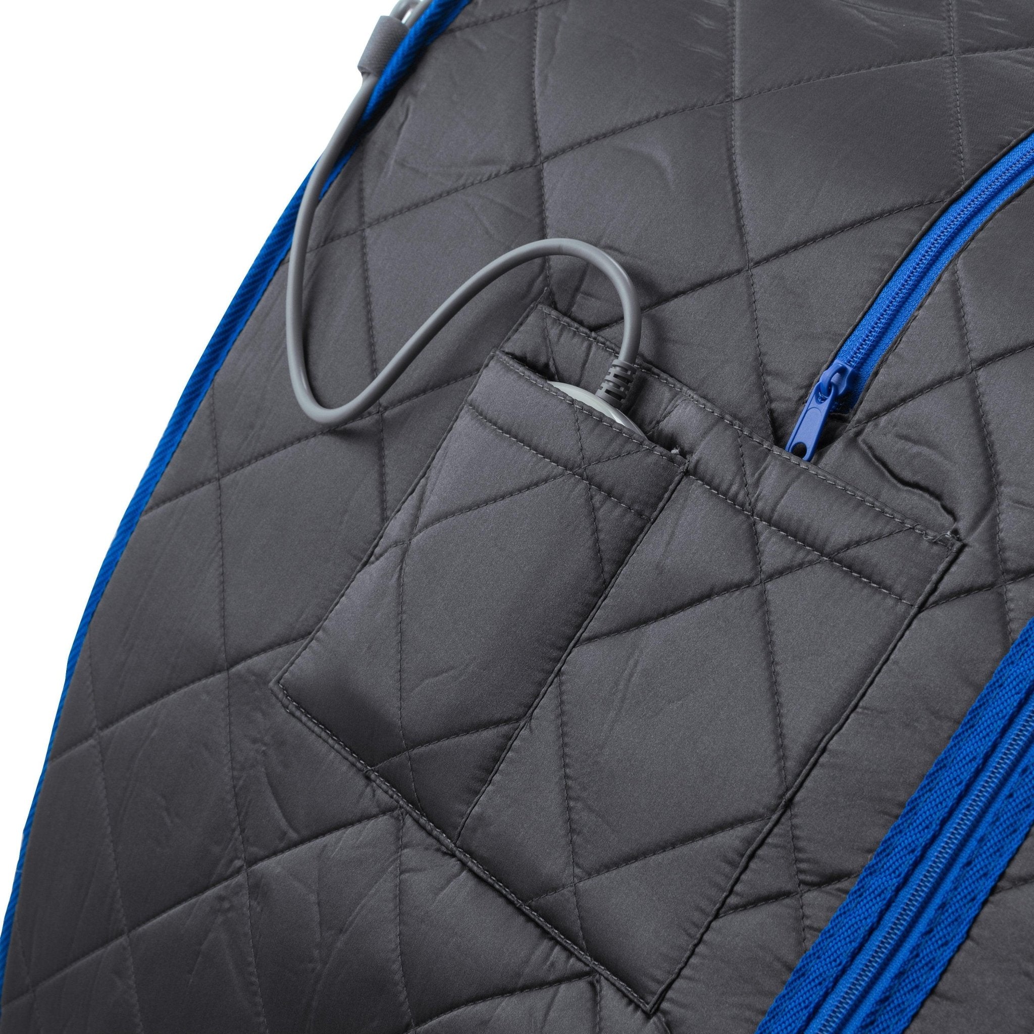 Durasage Health Personal Portable Infrared Sauna with Premium Chair, 30 Minute Timer, with Negative ION and Heated Footpad - Gray