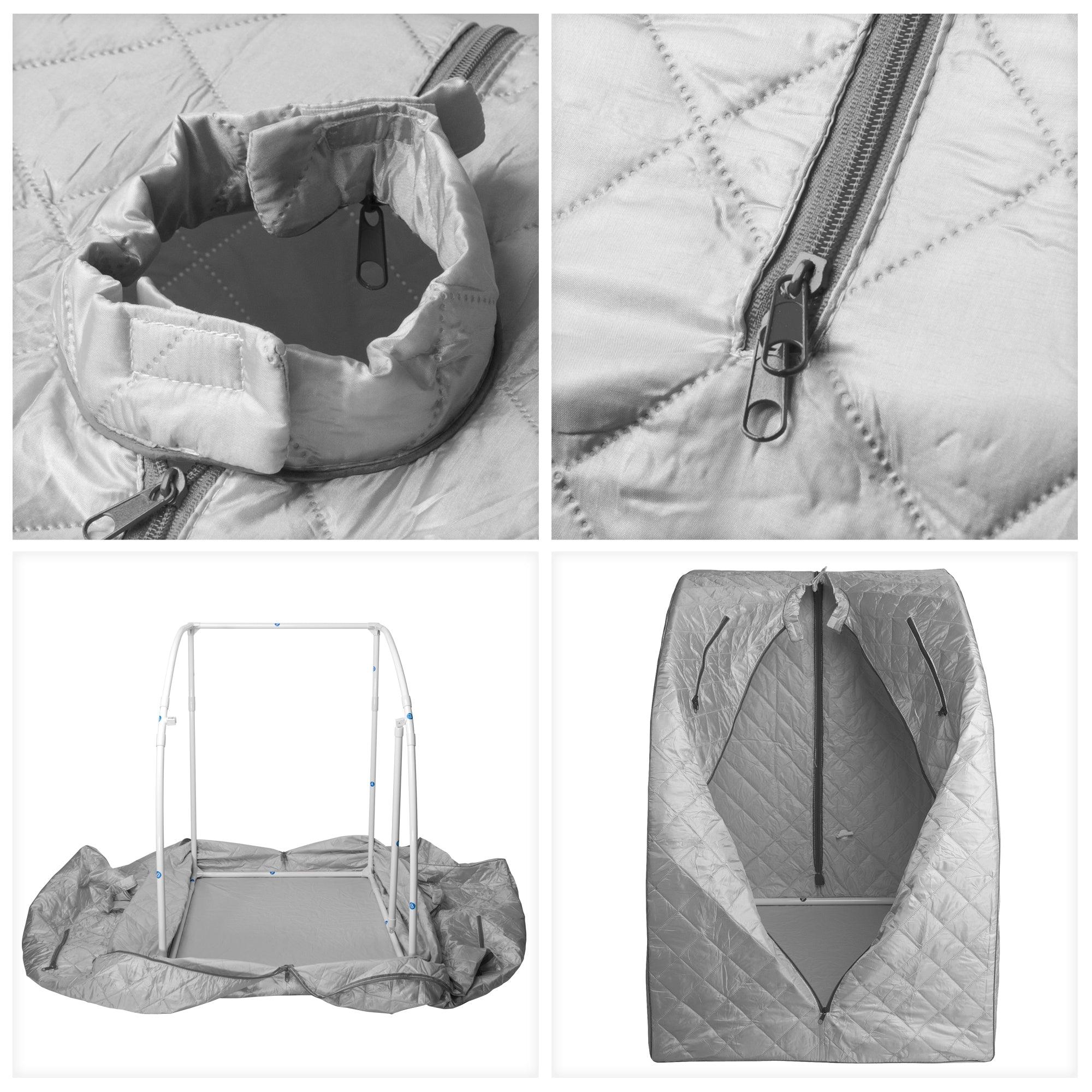 Durasage Health Portable Personal Therapeutic Spa Home Steam Sauna Weight Loss Slimming Detox (Gray Outline)