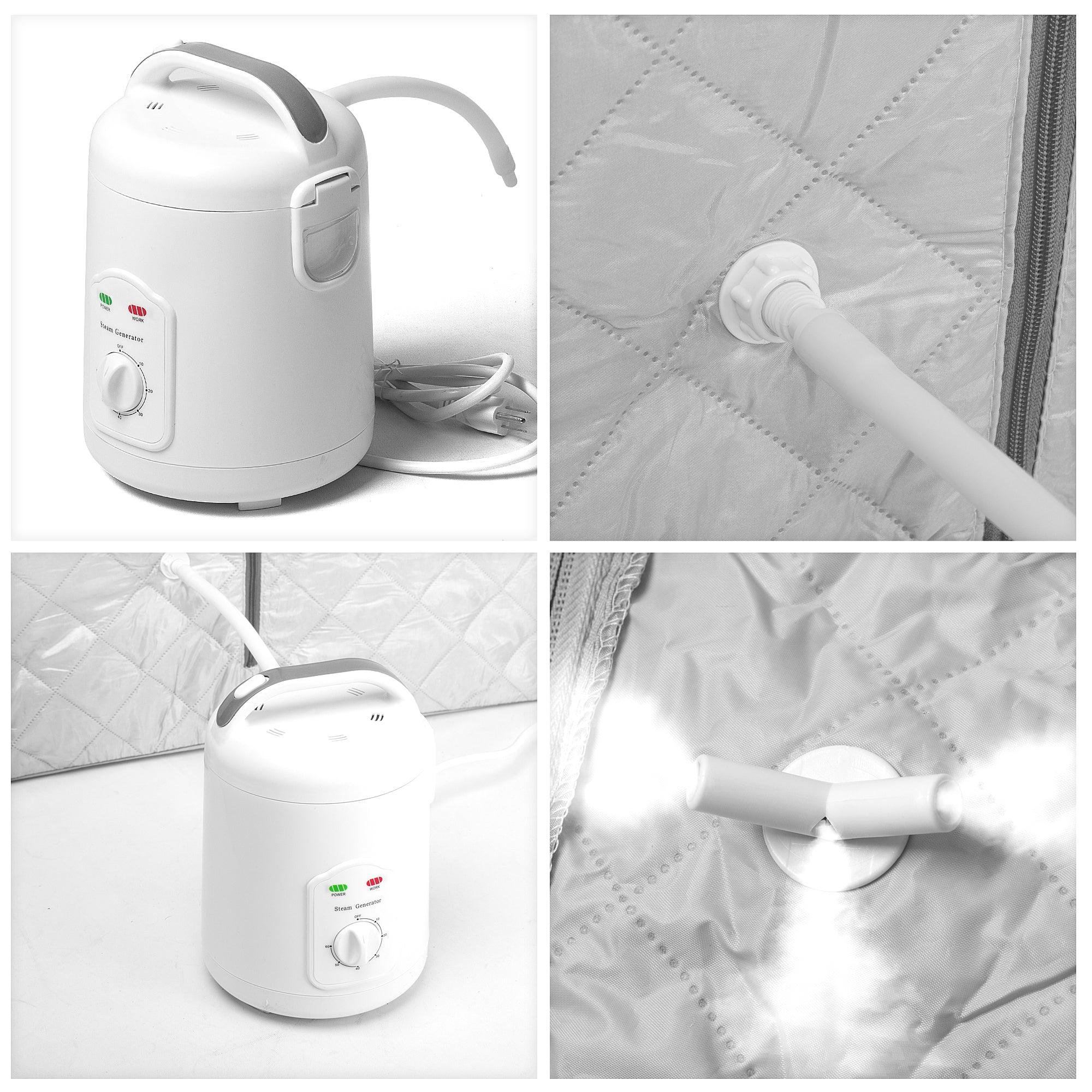 Durasage Health Portable Personal Therapeutic Spa Home Steam Sauna Weight Loss Slimming Detox (Gray Outline)