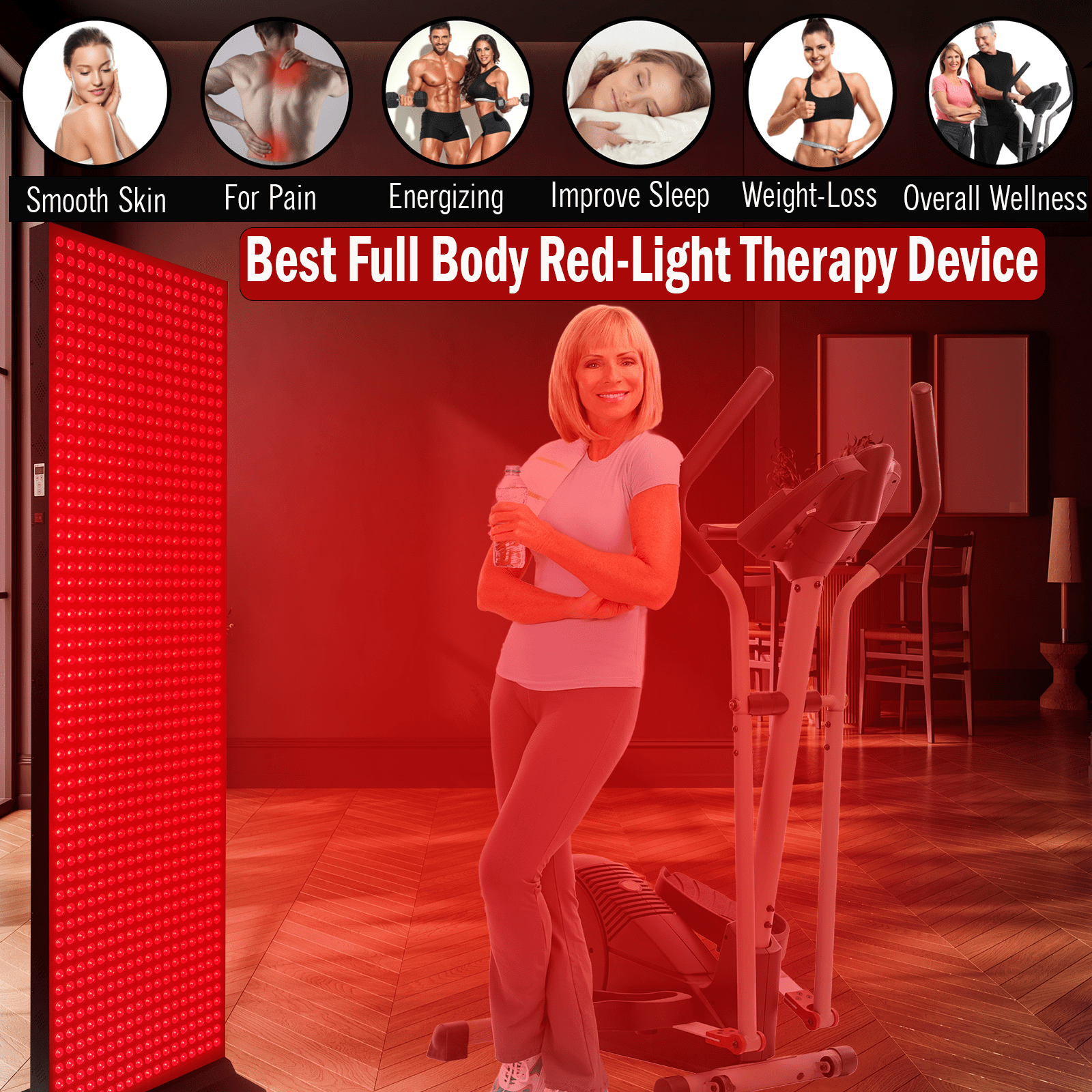 EXESAS EXESAS 1008 LED, 5040W Dual - Chip, Red Light Therapy Device for Full Body, 4 - Wavelengths Infrared LED Panel for Skin, Weight, Pain, Wellness