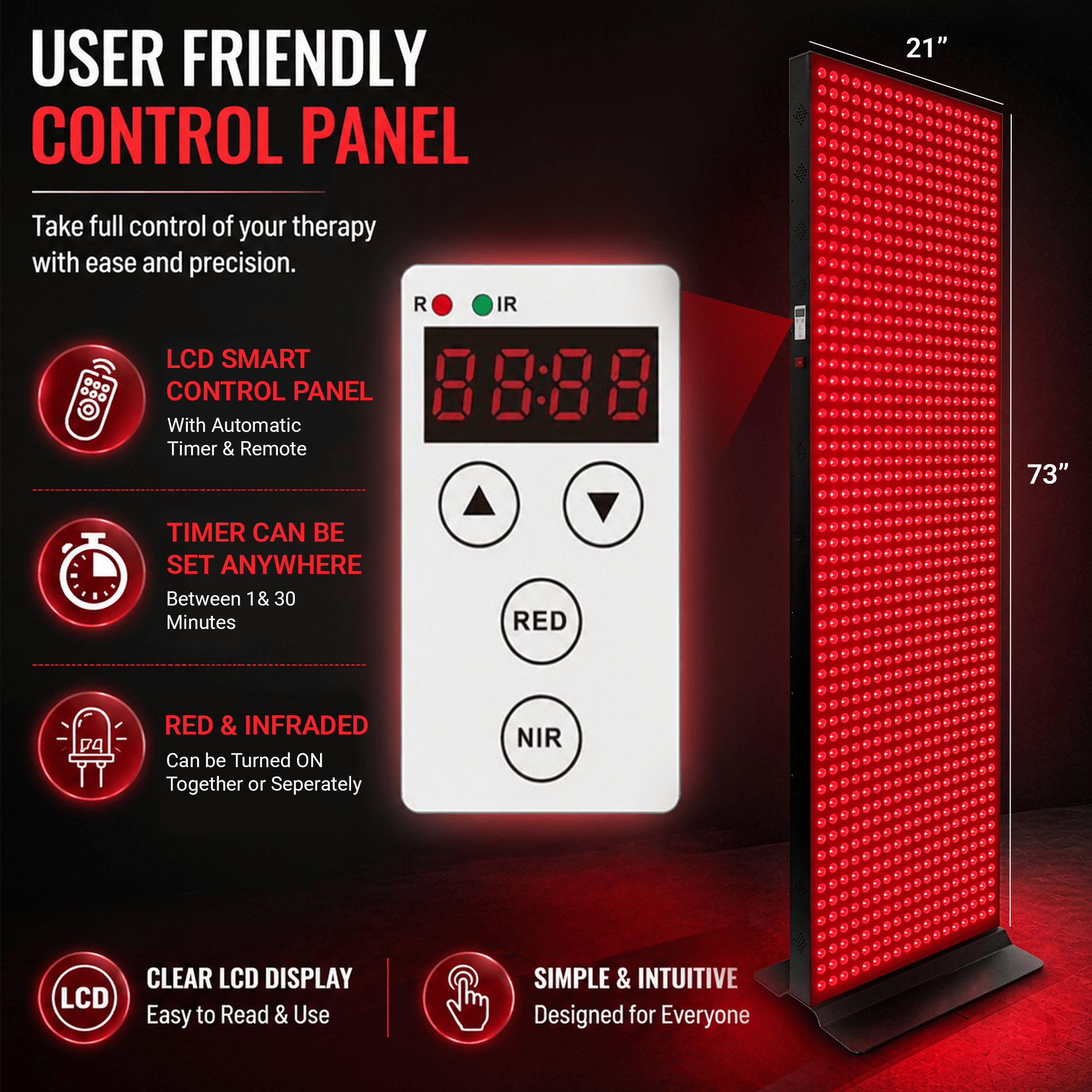 EXESAS EXESAS 1008 LED, 5040W Dual - Chip, Red Light Therapy Device for Full Body, 4 - Wavelengths Infrared LED Panel for Skin, Weight, Pain, Wellness