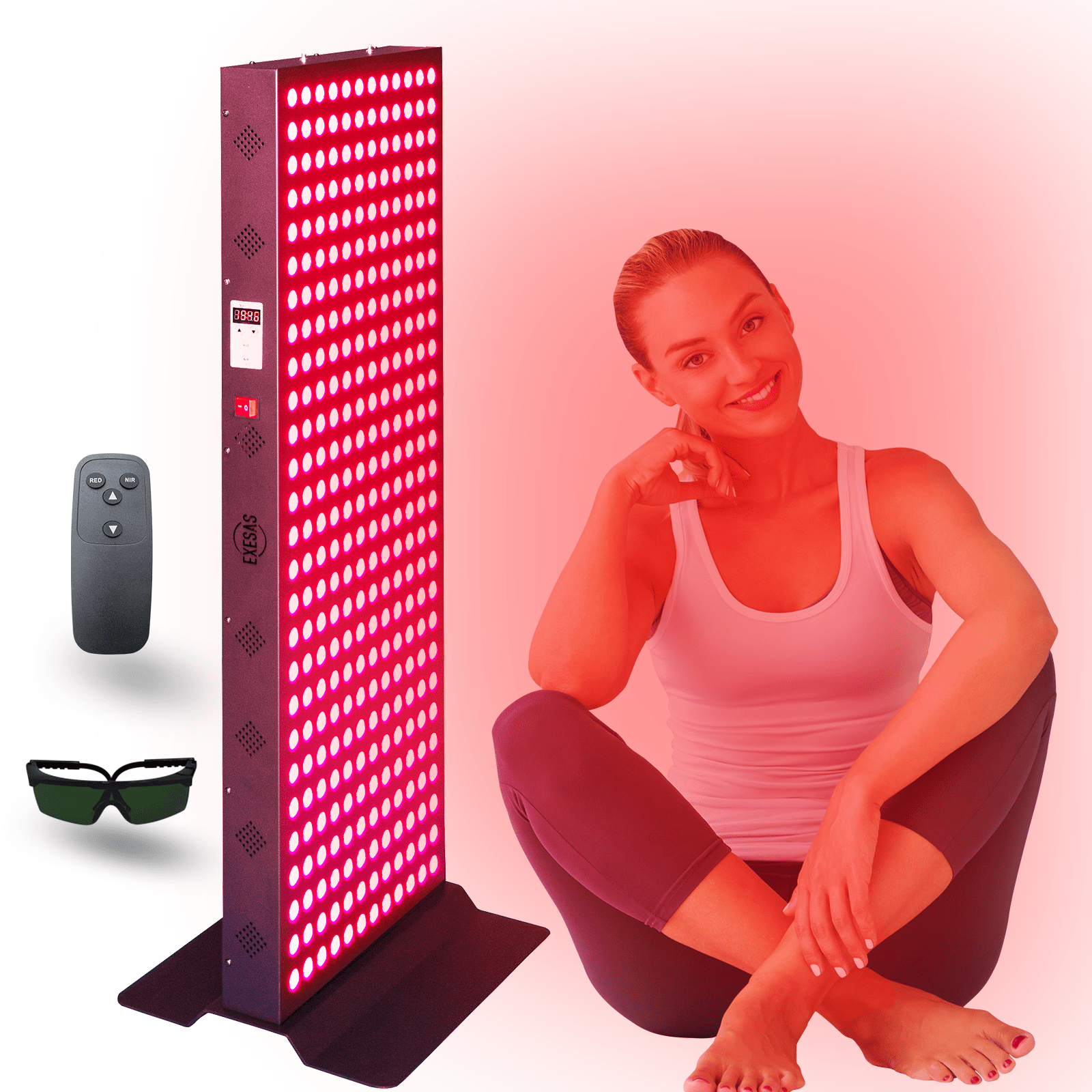 EXESAS EXESAS 324 LED, 1620W Dual - Chip, Red Light Therapy Device for Full Body, 4 - Wavelengths Infrared LED Panel for Skin, Weight, Pain, Wellness