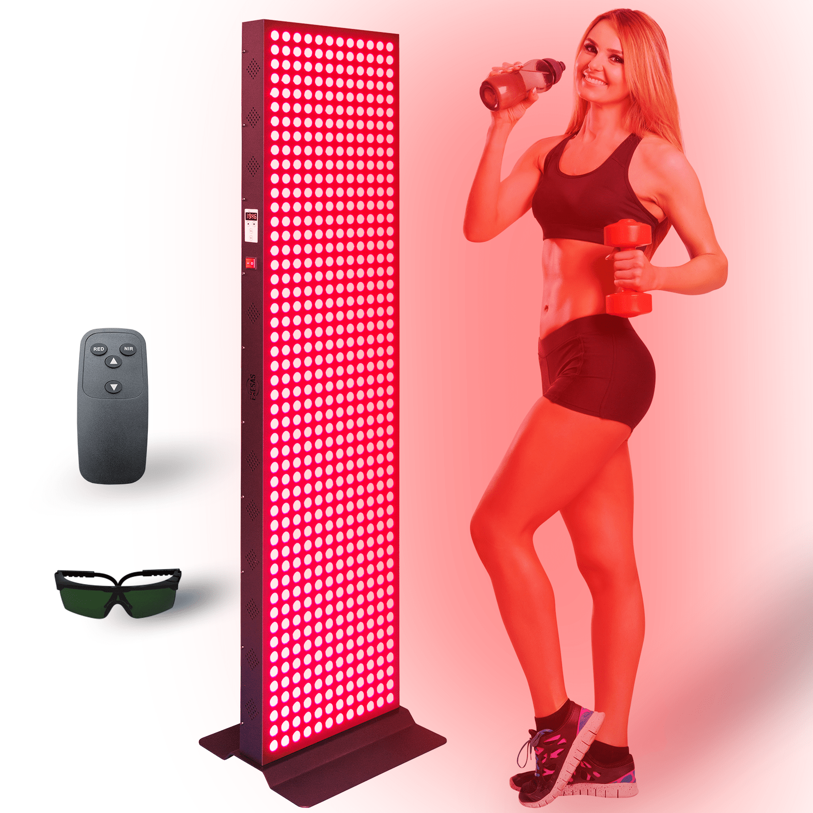 EXESAS EXESAS 600 LED, 3000W Dual - Chip, Red Light Therapy Device for Full Body, 4 - Wavelengths Infrared LED Panel for Skin, Weight, Pain, Wellness