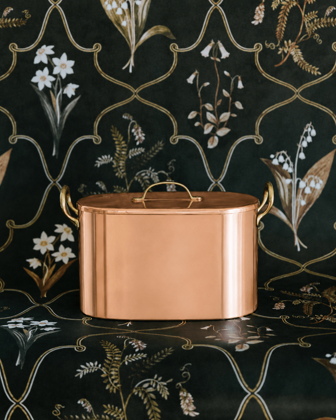 Galley & Fen Copper Bread Box with Brass Handles