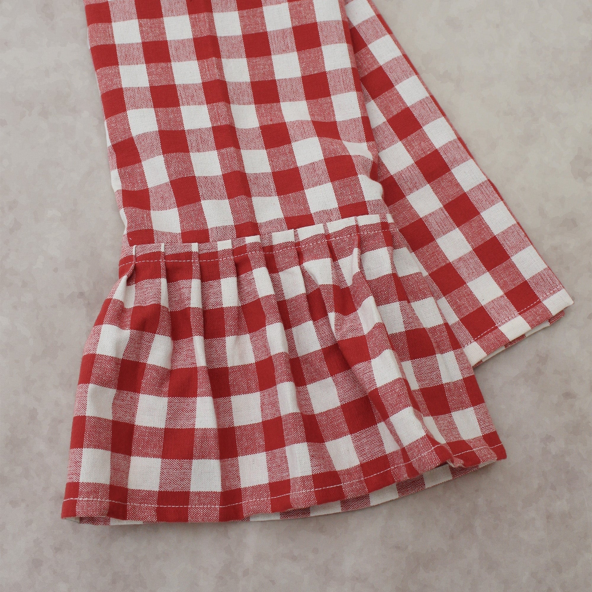 Galley & Fen Ember Ruffled Gingham Dish Towel