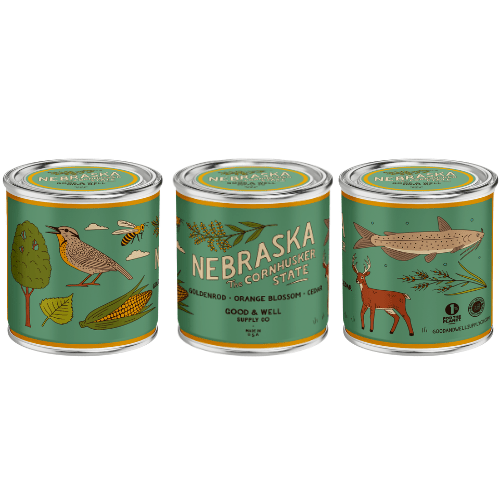 Good & Well Supply Co Nebraska State Candle
