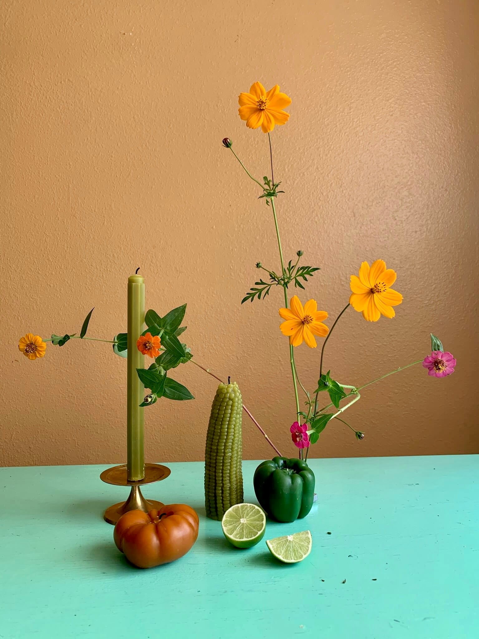 Happy Organics BEESWAX BELL PEPPER CANDLE