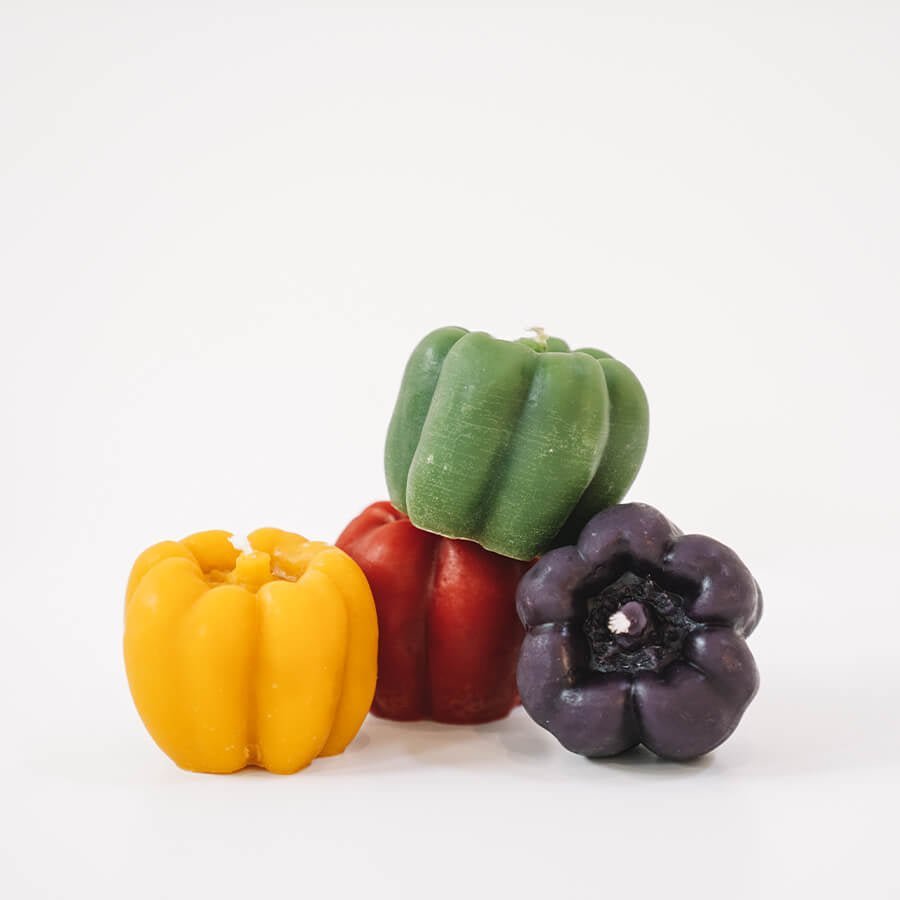 Happy Organics BEESWAX BELL PEPPER CANDLE