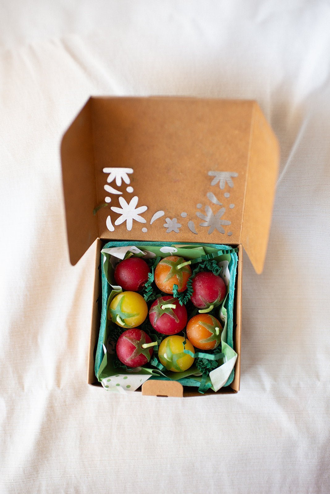 Happy Organics Beeswax Cherry Tomato Birthday Candles (8)