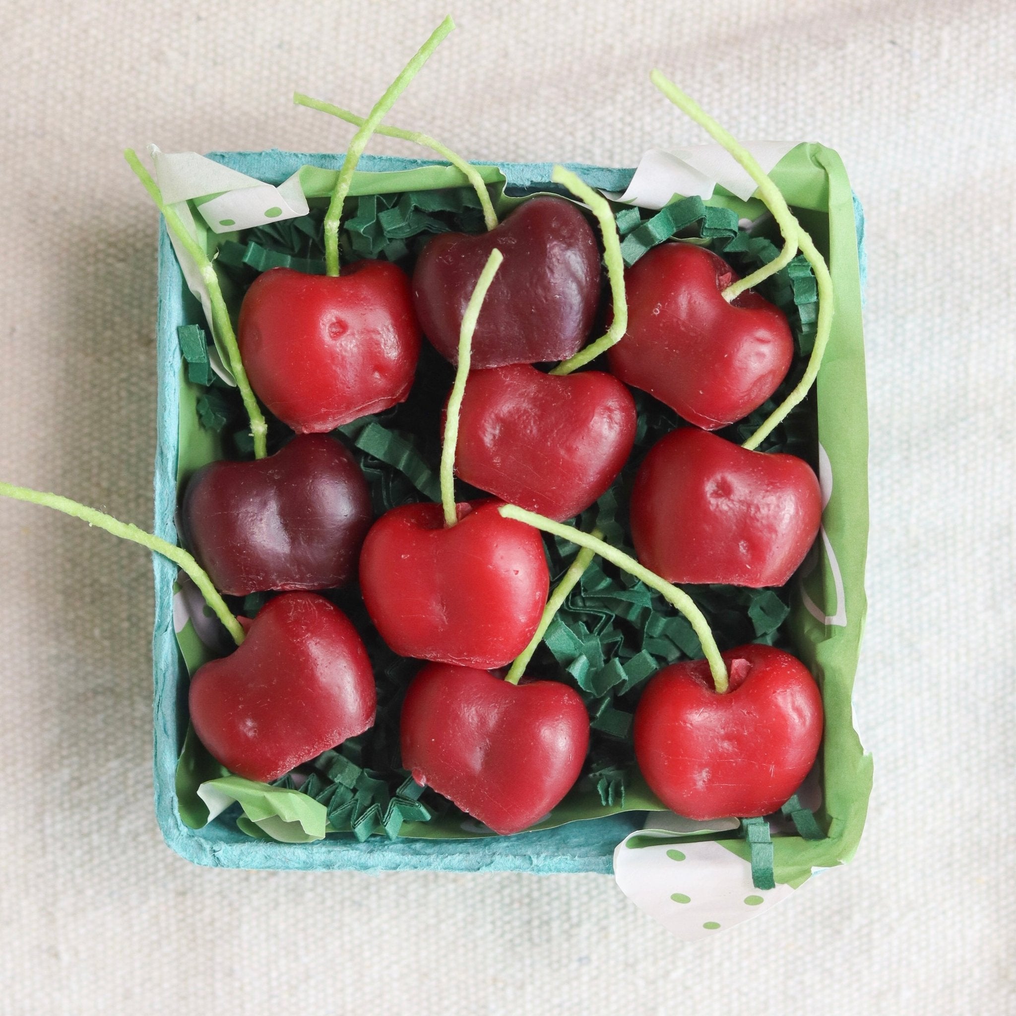 Happy Organics Beeswax Dark Red Cherry Candles 10ct