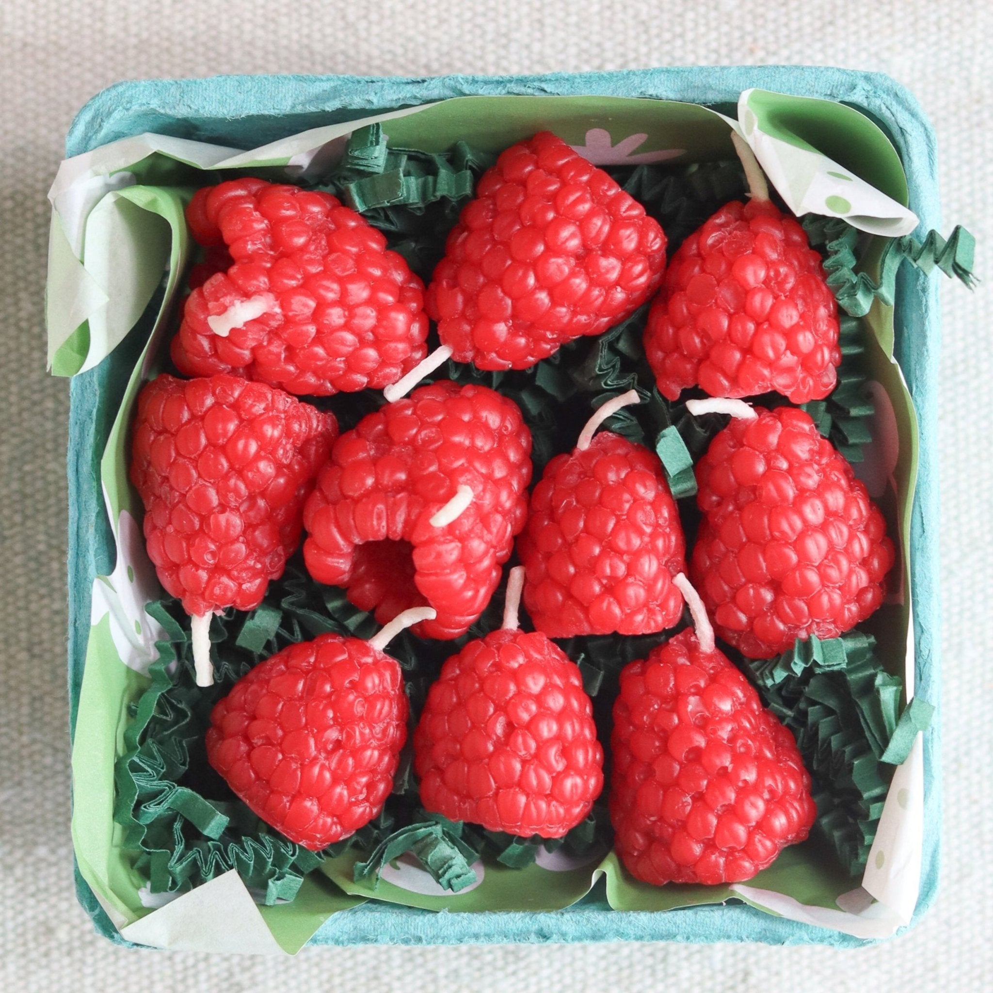 Happy Organics Beeswax Raspberry Birthday Candles