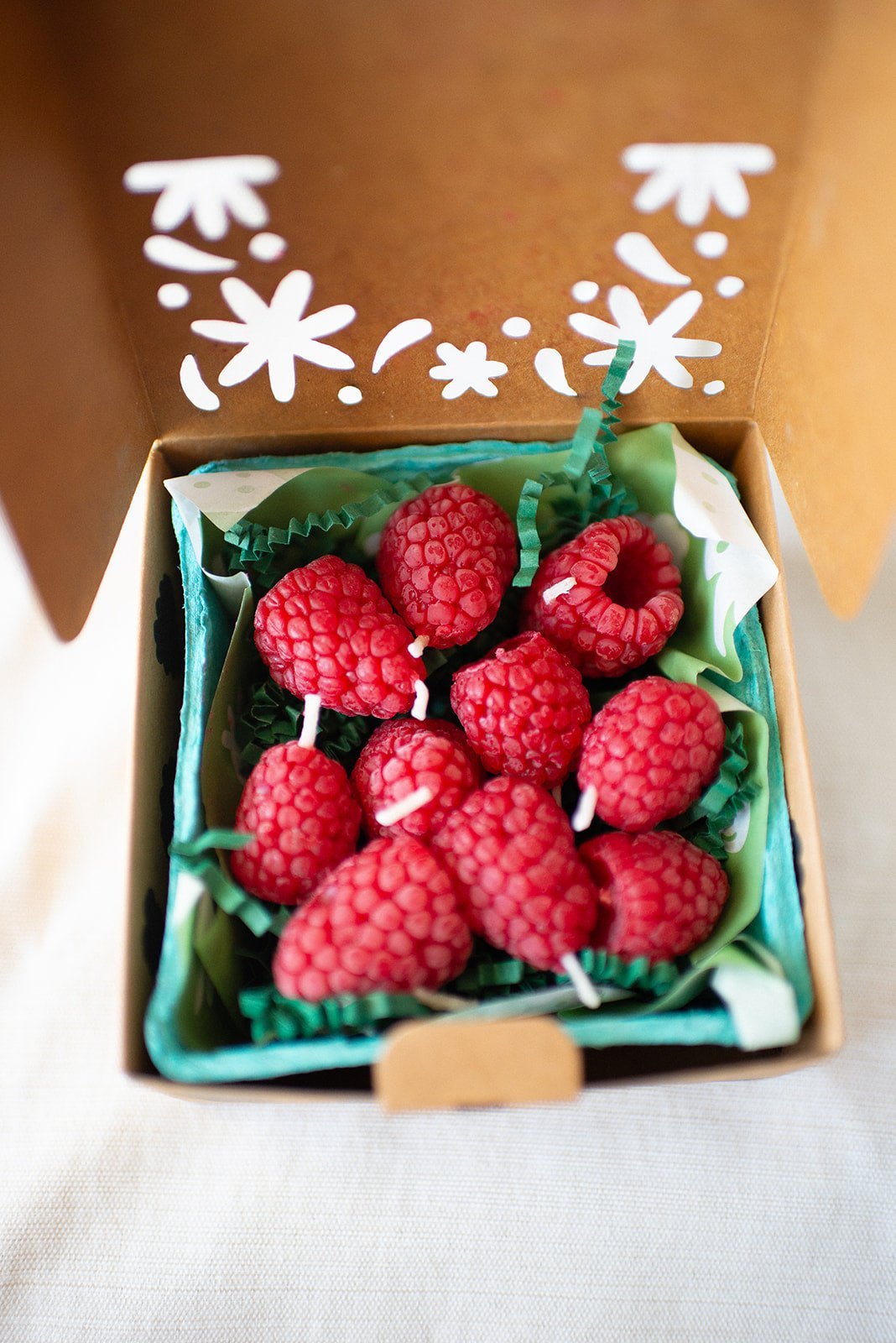 Happy Organics Beeswax Raspberry Birthday Candles