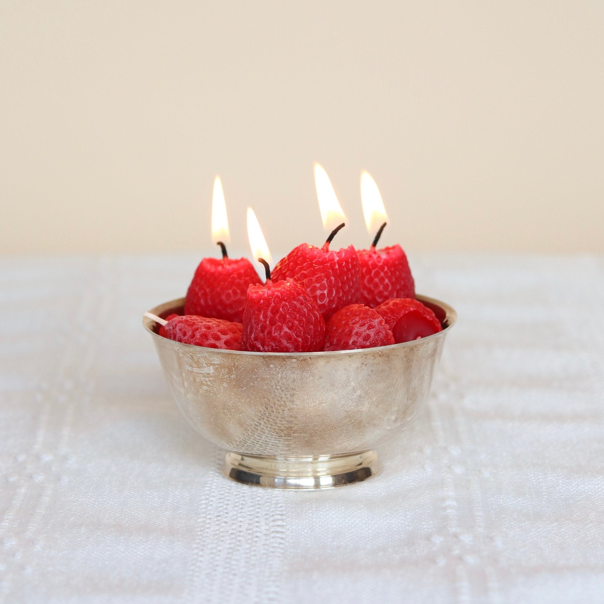 Happy Organics Beeswax Strawberry Birthday Candles