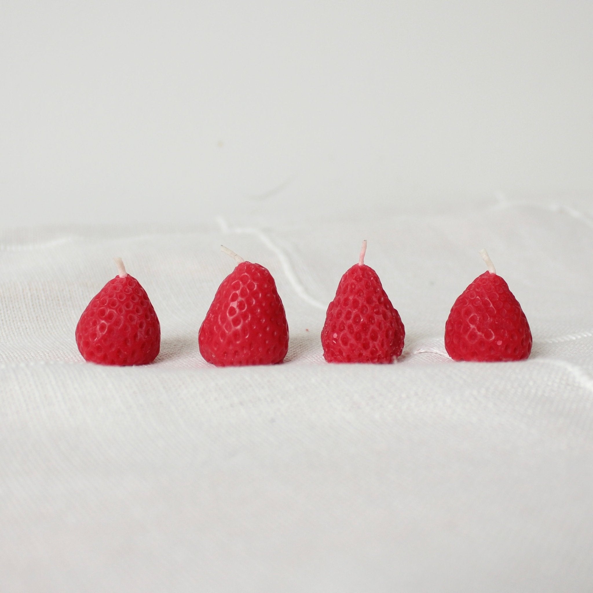 Happy Organics Beeswax Strawberry Birthday Candles