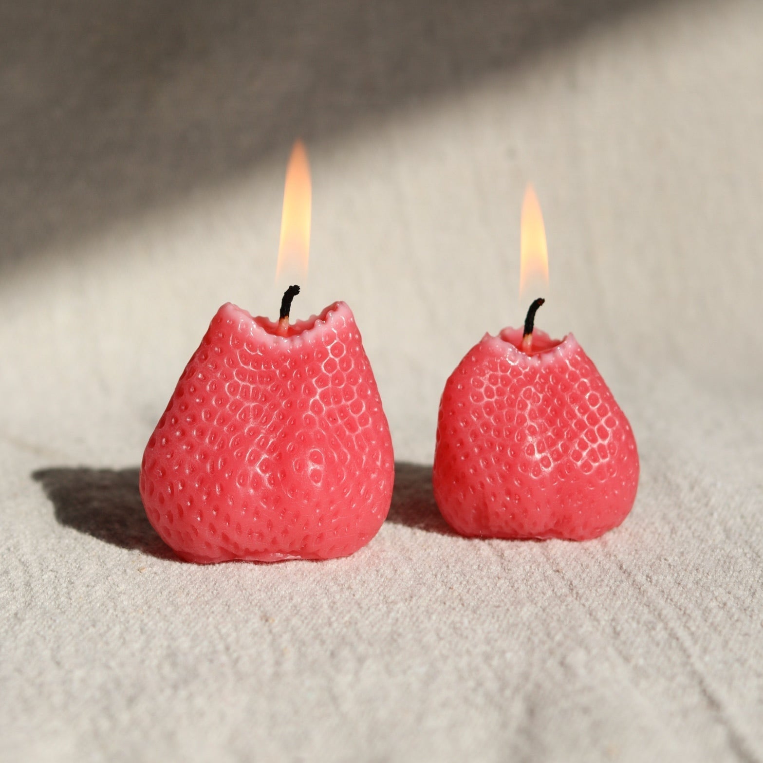 Happy Organics Pink Strawberry Candles - Set of 2 Tealight Candles