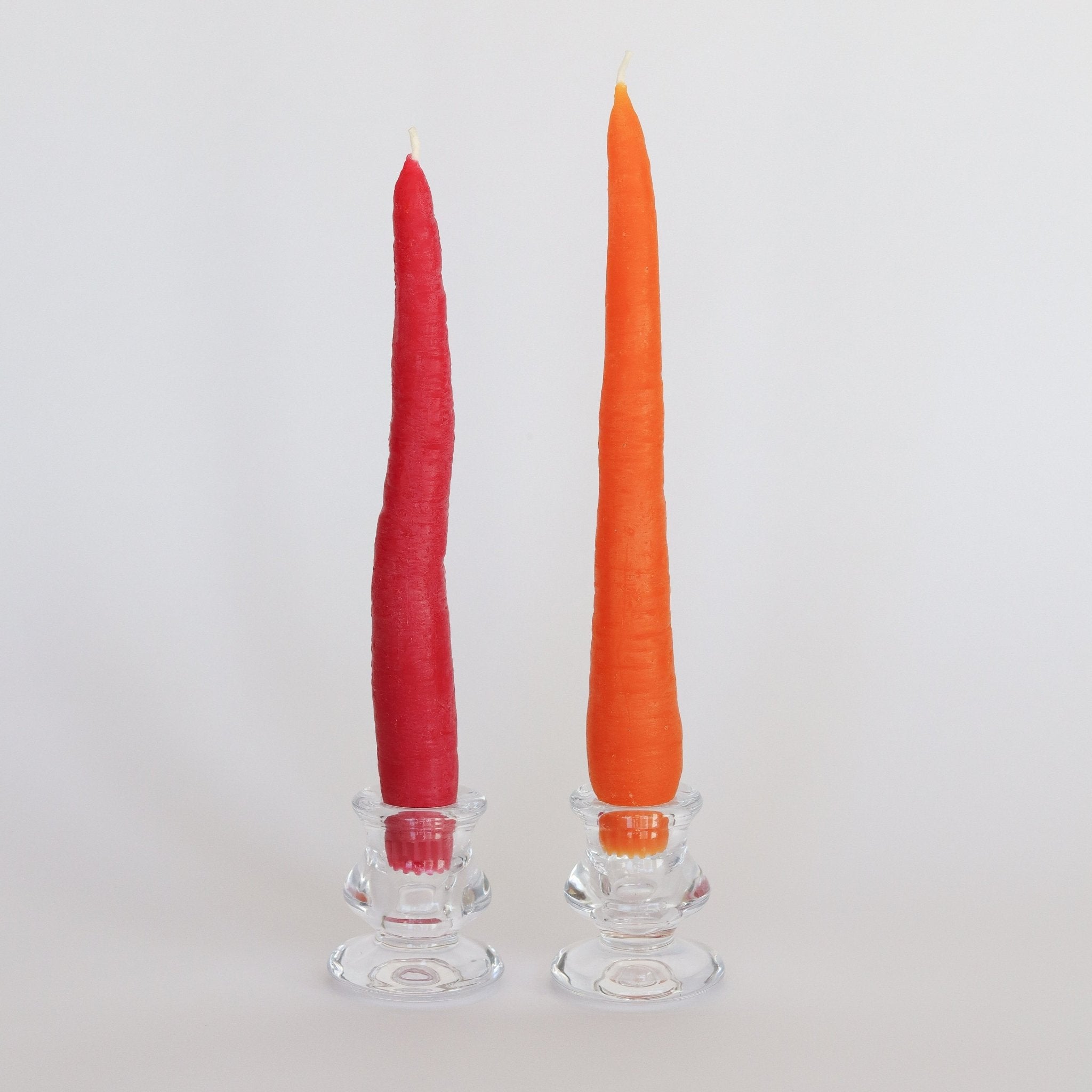 Happy Organics RAINBOW CARROT TAPER BEESWAX CANDLE - SET OF 2