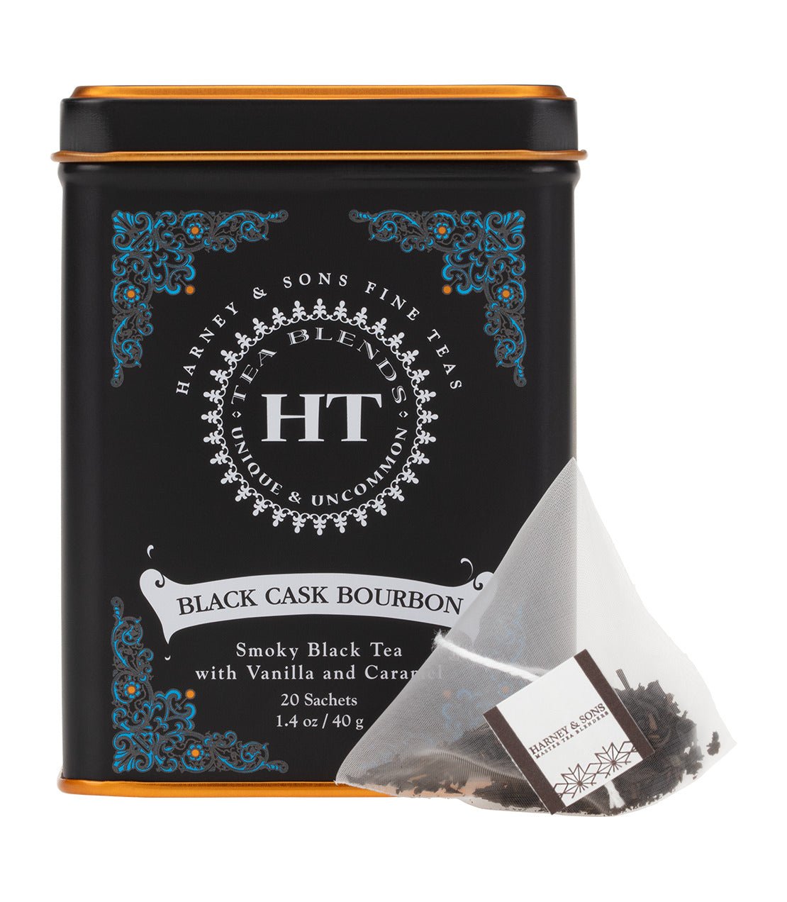 Harney & Sons Fine Teas Black Cask Bourbon, HT Tin of 20 Sachets