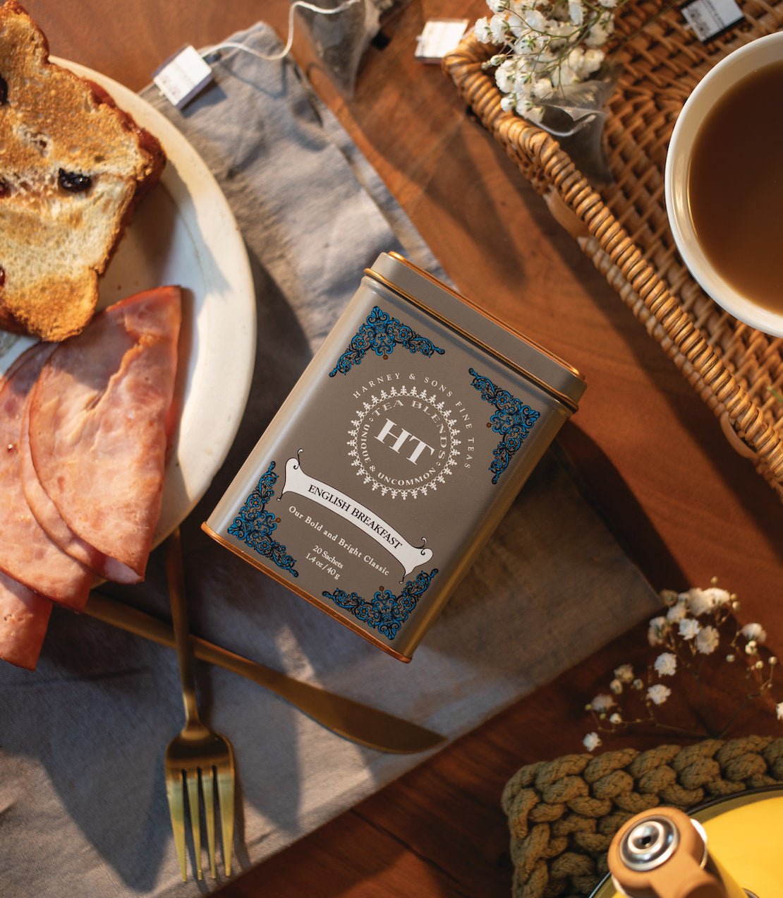 Harney & Sons Fine Teas English Breakfast, HT Tin of 20 Sachets