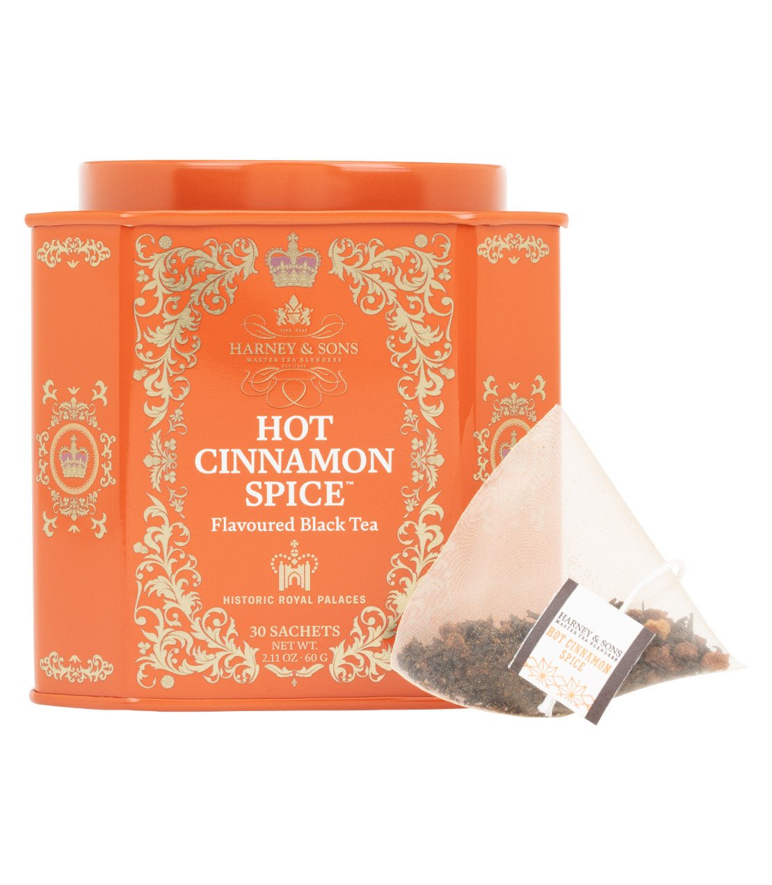 Harney & Sons Fine Teas Hot Cinnamon Spice, HRP Tin of 30 Sachets