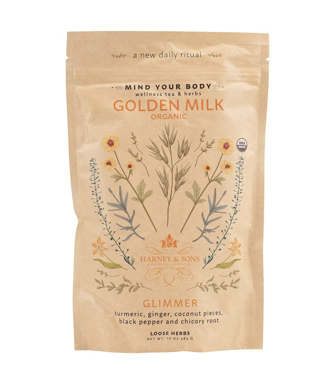 Harney & Sons Fine Teas Organic Golden Milk – Glimmer Wellness Blend