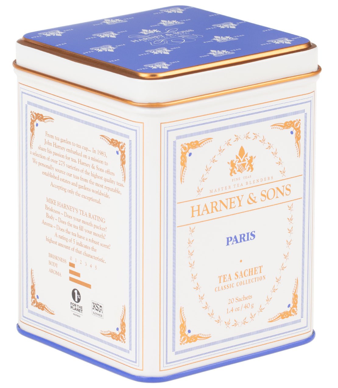 Harney & Sons Fine Teas Paris, Classic Tin of 20 Sachets