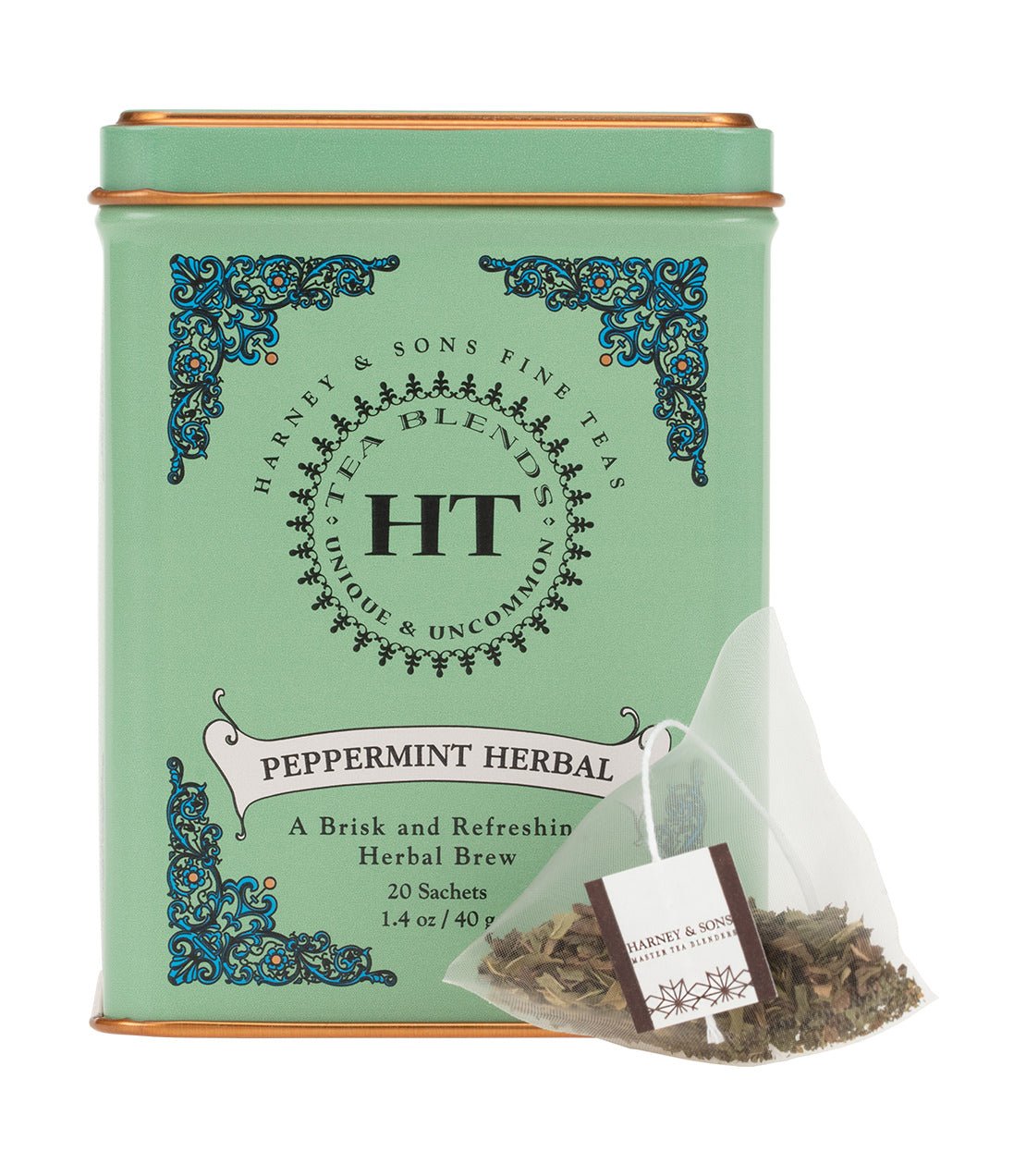 Harney & Sons Fine Teas Peppermint Herbal, HT Tin of 20 Sachets