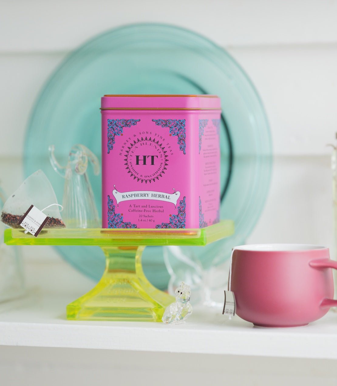 Harney & Sons Fine Teas Raspberry Herbal, HT Tin of 20 Sachets
