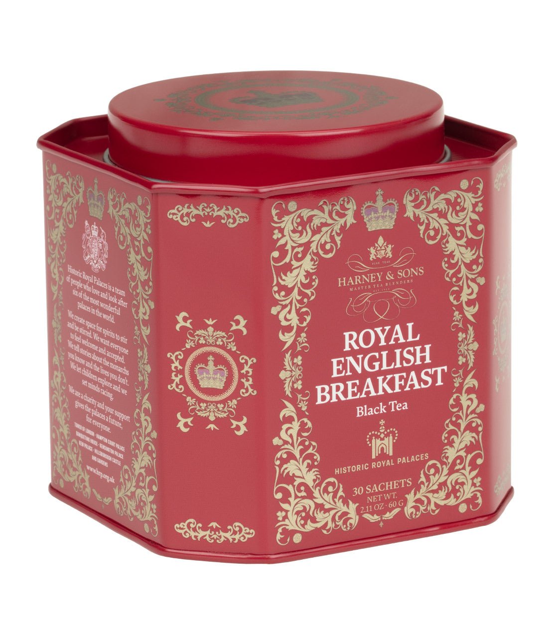 Harney & Sons Fine Teas Royal English Breakfast, HRP Tin of 30 Sachets