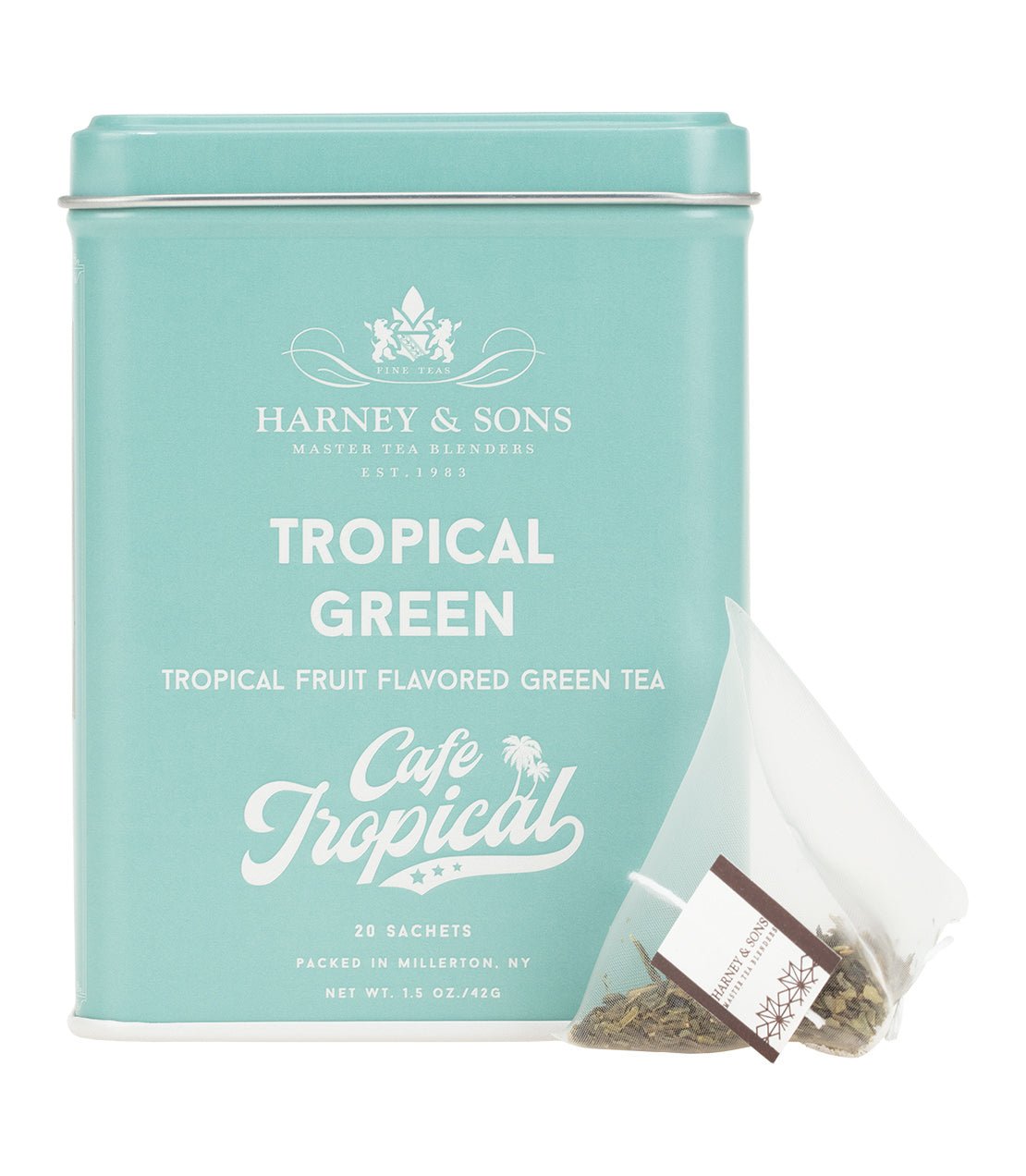 Harney & Sons Fine Teas Tropical Green, Tin of 20 Sachets