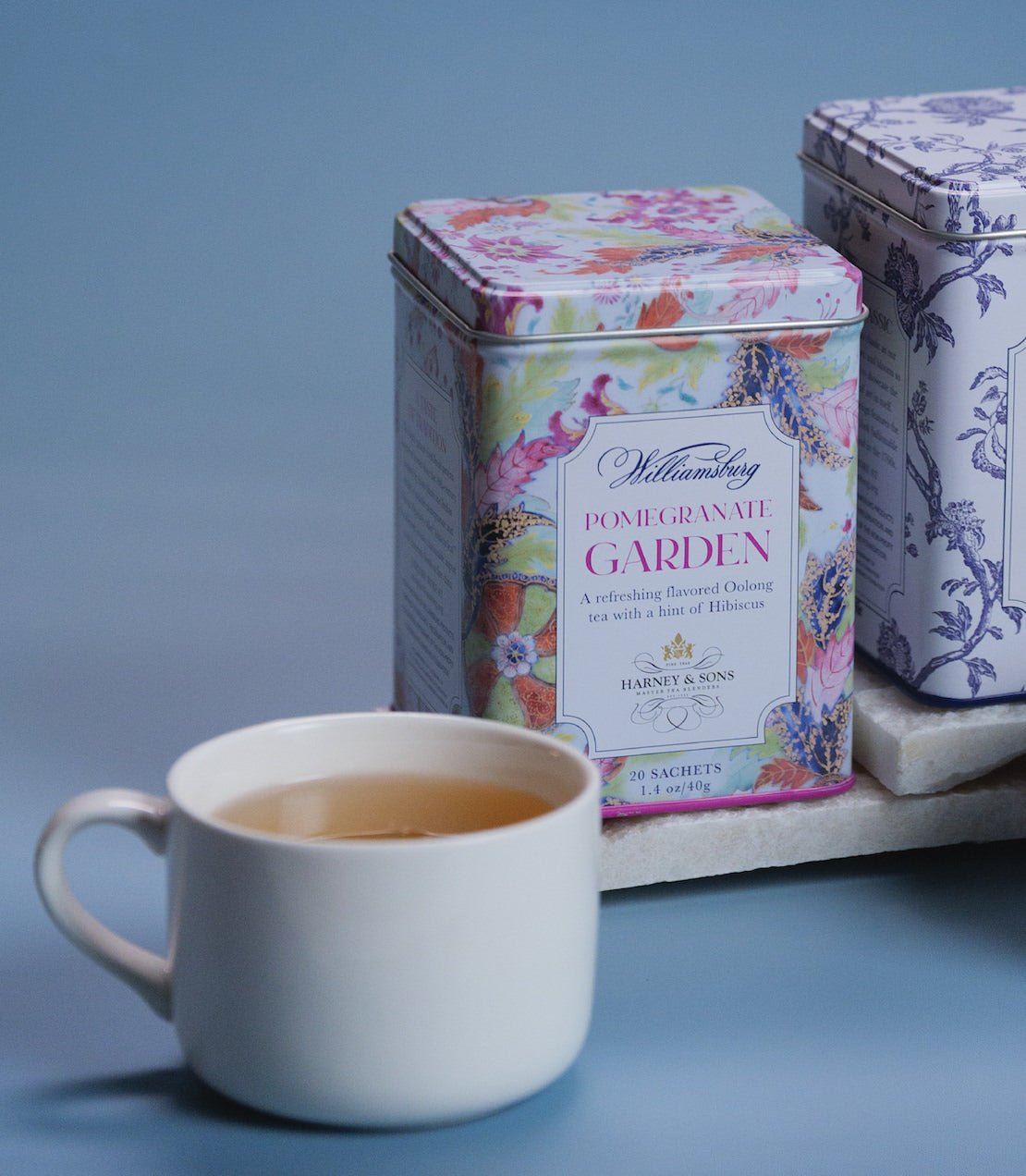 Harney & Sons Fine Teas Williamsburg Pomegranate Garden, Tin of 20 Sachets